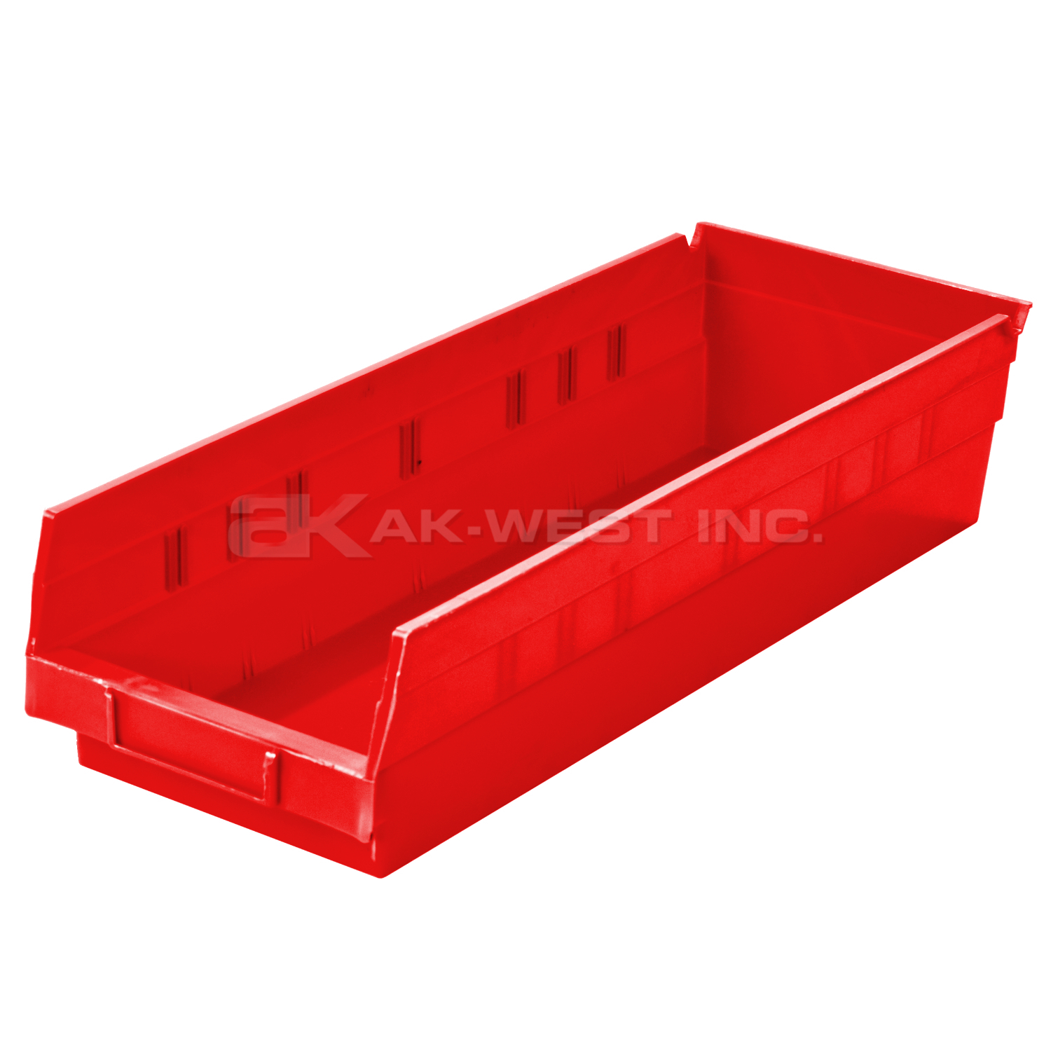 Red, 17-7/8" x 6-5/8" x 4" Shelf Bin (12 Per Carton)