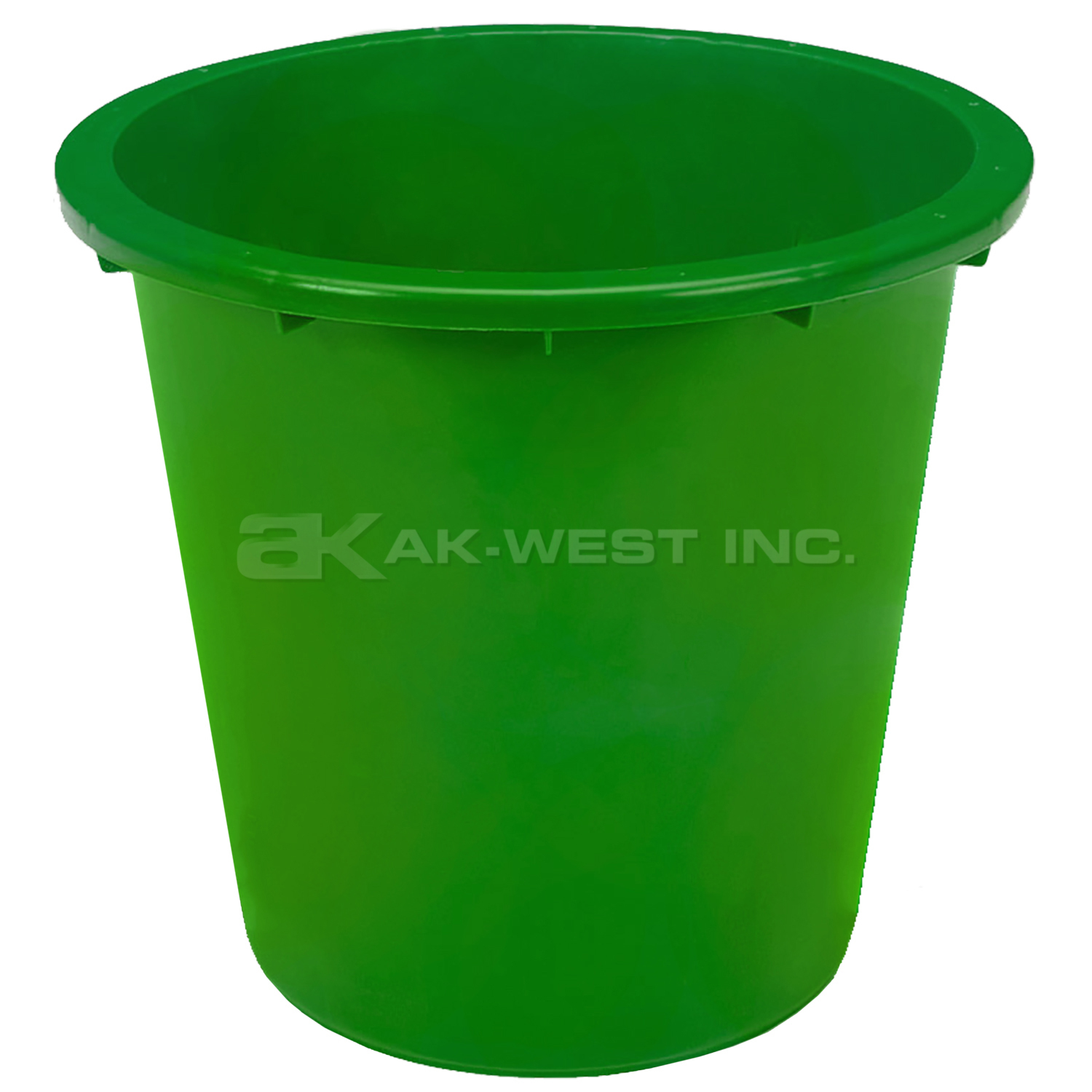 Green, 15" Diameter x 13" Tall, 5/8 Bushel Solid Container