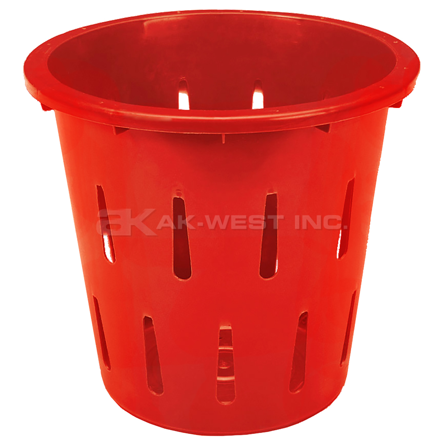 Red, 12" Diameter x 13" Tall, 1/2 Bushel Container