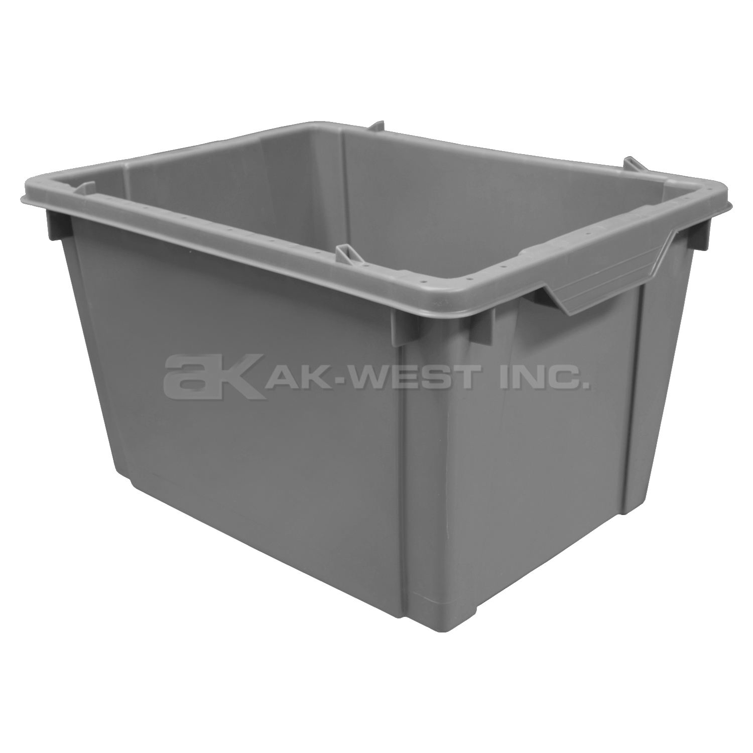 Grey, 20" x 15" x 12"Cross Stack and Nest Containers
