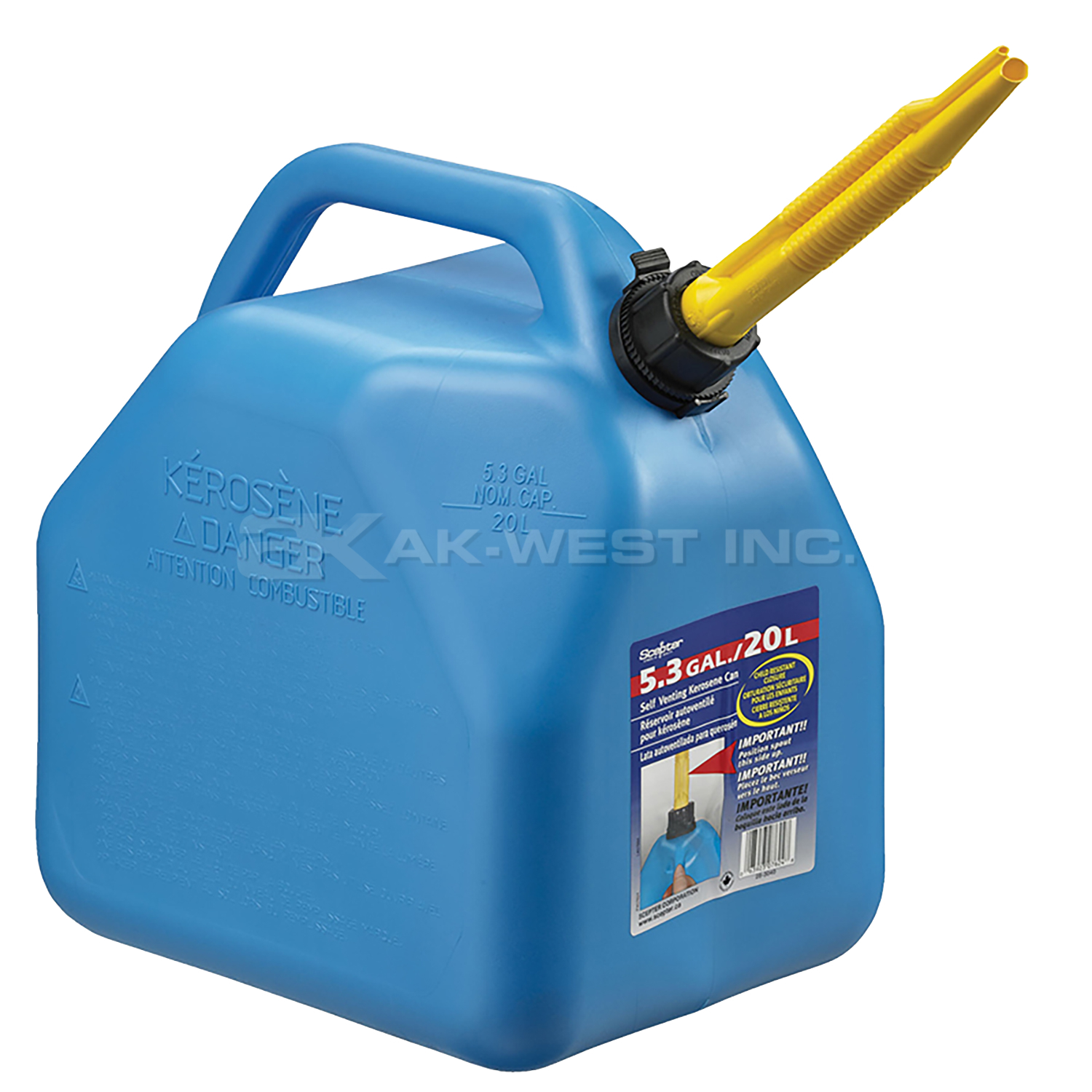 Blue, 20 Litre Kerosene Can