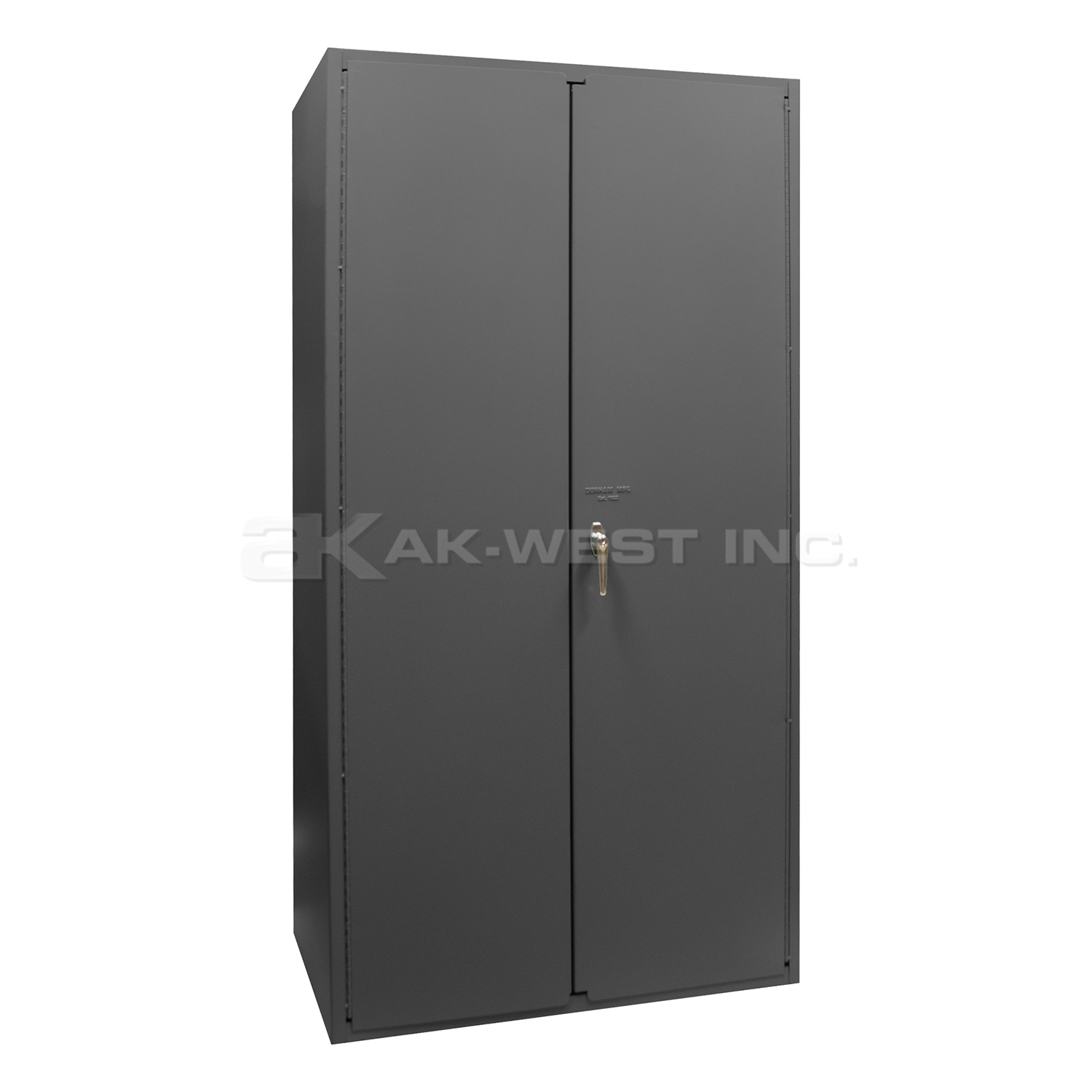 Grey, 36" x 24" x 72" Heavy Duty, 14Ga. Steel, Lockable, Flush Door, Customizable Cabinet w/ Louvered Doors and Back