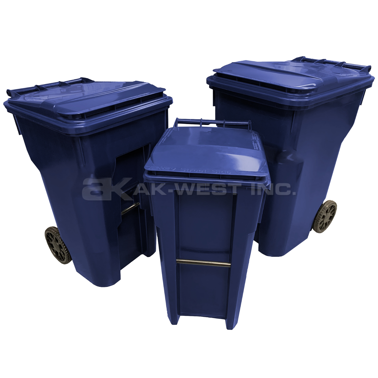 Blue, 35 Gal., 23-3/4"L x 19"W x 37-1/2"H, Heavy Duty Universal Cart