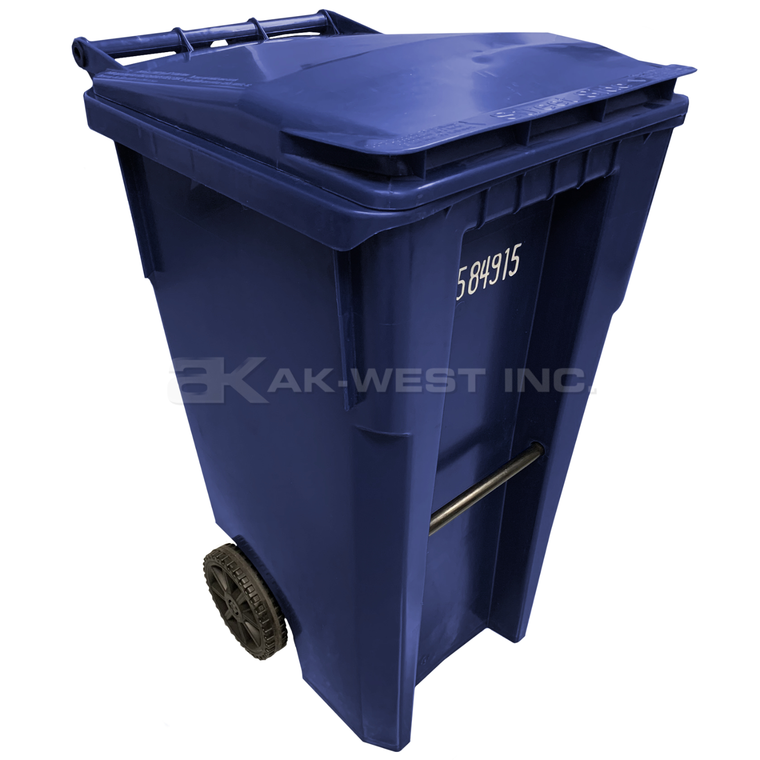 Blue, 35 Gal., 23-3/4"L x 19"W x 37-1/2"H, Heavy Duty Universal Cart