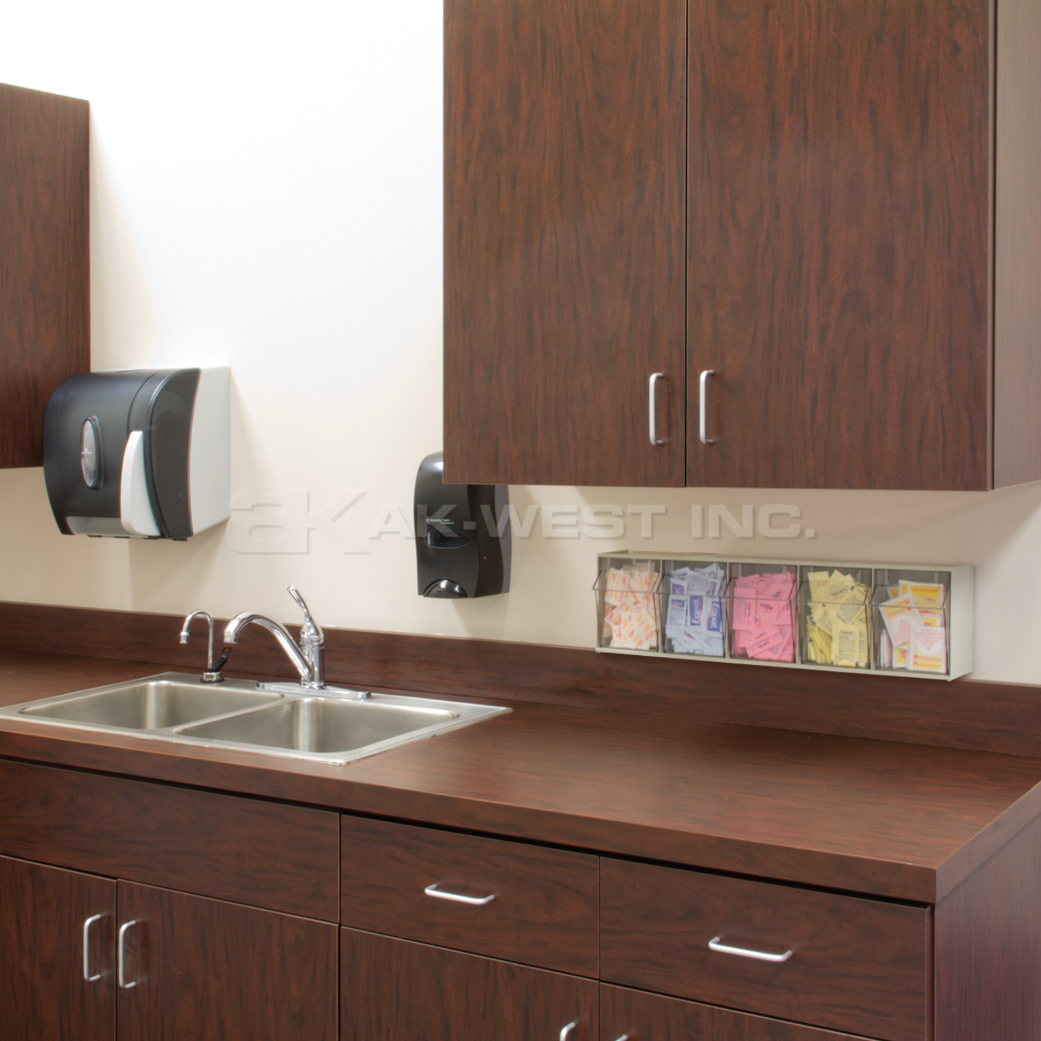 Beige, 5-3/8" x 23-5/8" x 6-1/2", 5 Compartment, Tilt View Bin (1 Per Carton)