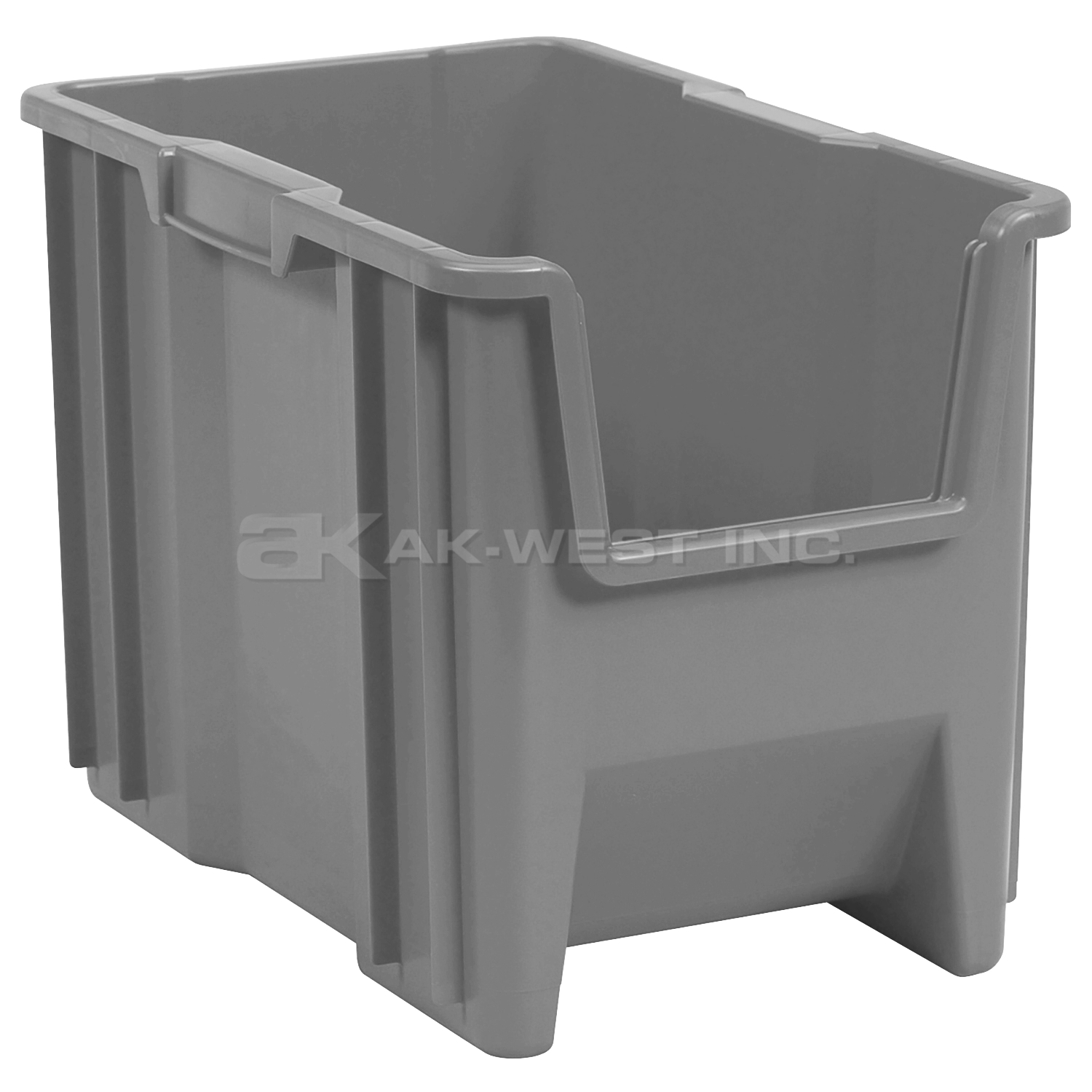 Grey, 17-1/2" x 10-7/8" x 12-1/2" Stack and Store Bin (4 Per Carton)