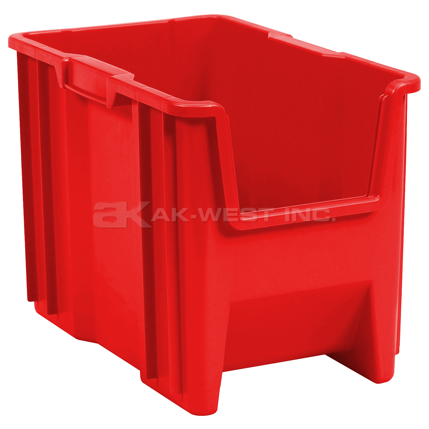 Red, 17 1/2 x 10-7/8 x 12 1/2 Stack and Store Bin (4 Per Carton)
