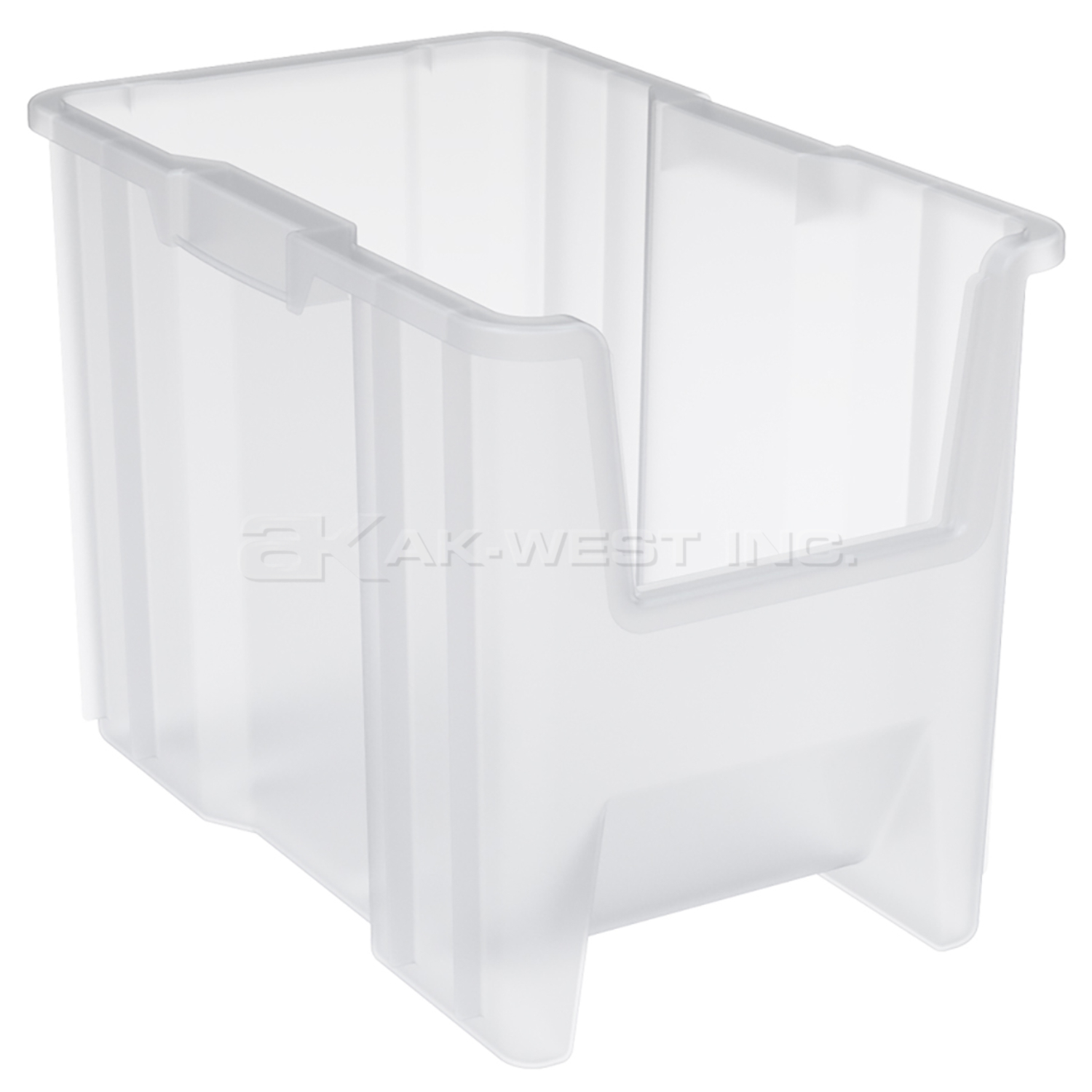 Clear, 17-1/2" x 10-7/8" x 12-1/2" Stack and Store Bin (4 Per Carton)