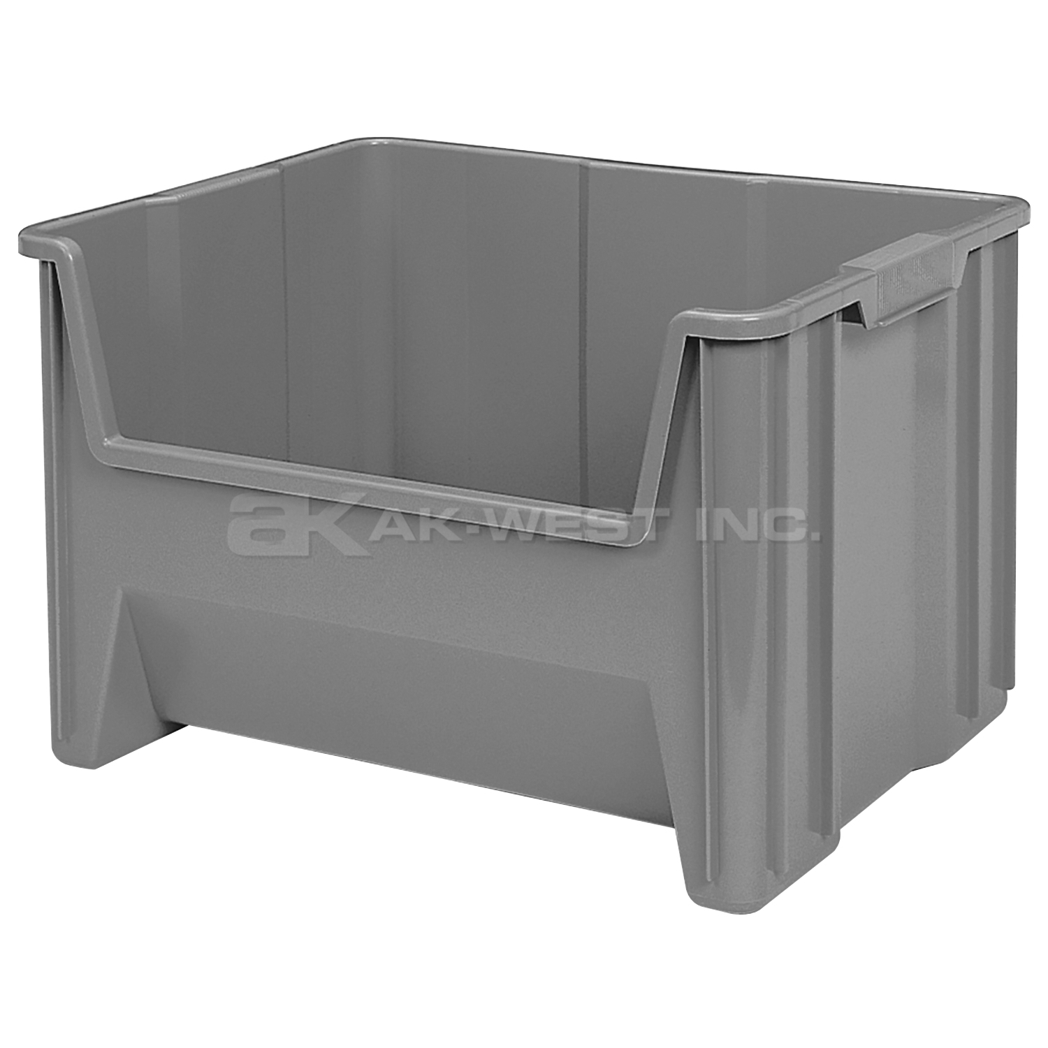 Grey, 15-1/4" x 19-7/8" x 12-7/16" Stack and Store Bin (3 Per Carton)