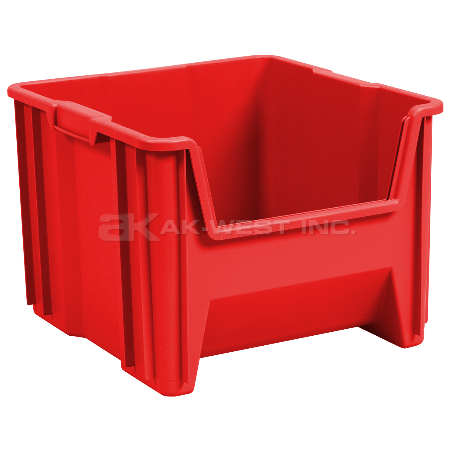 Red, 17-1/2" x 16" x 12-1/2" Stack and Store Bin (2 Per Carton)