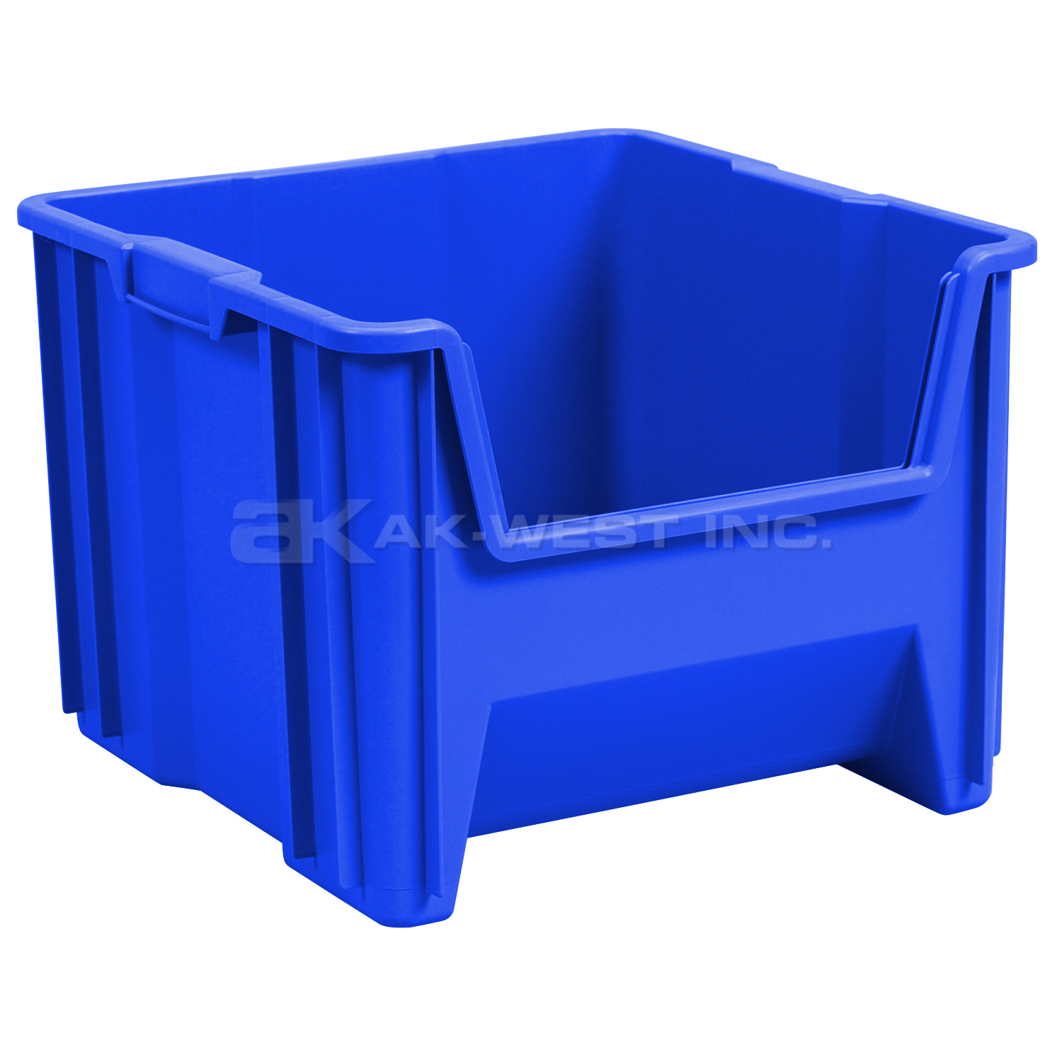 Blue, 17-1/2" x 16" x 12-1/2" Stack and Store Bin (2 Per Carton)