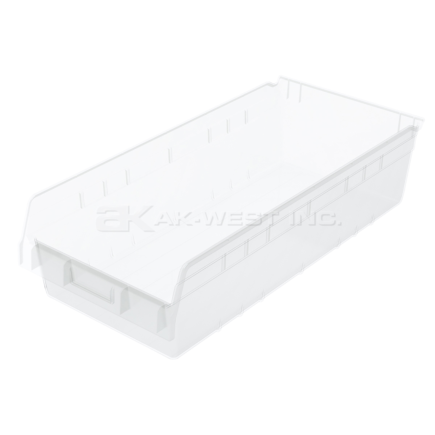 Clear, 23-5/8" x 11-1/8" x 6" Shelf Bin (6 Per Carton)