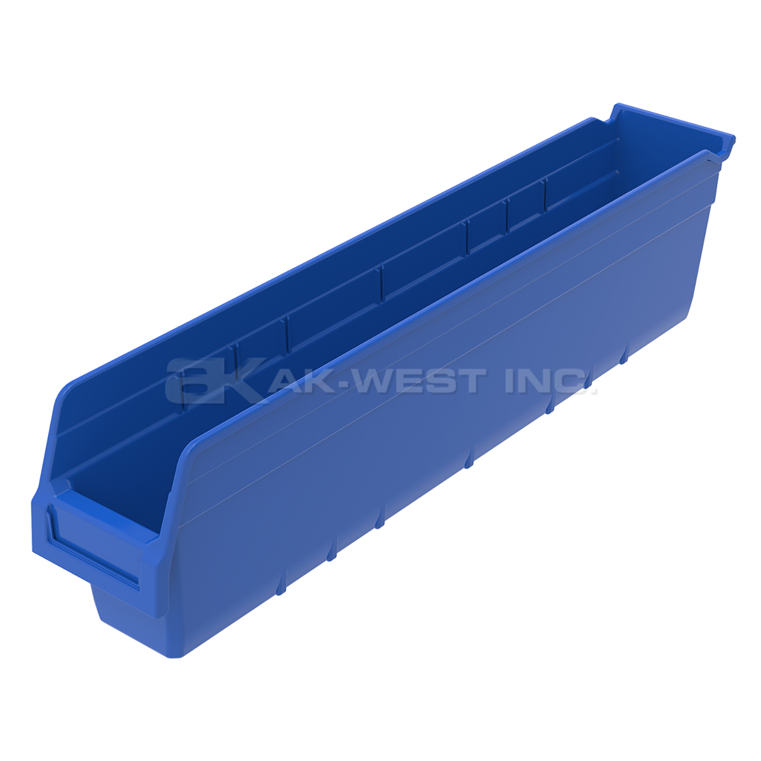 Blue, 23-5/8" x 4-1/8" x 6" Shelf Bin (16 Per Carton)