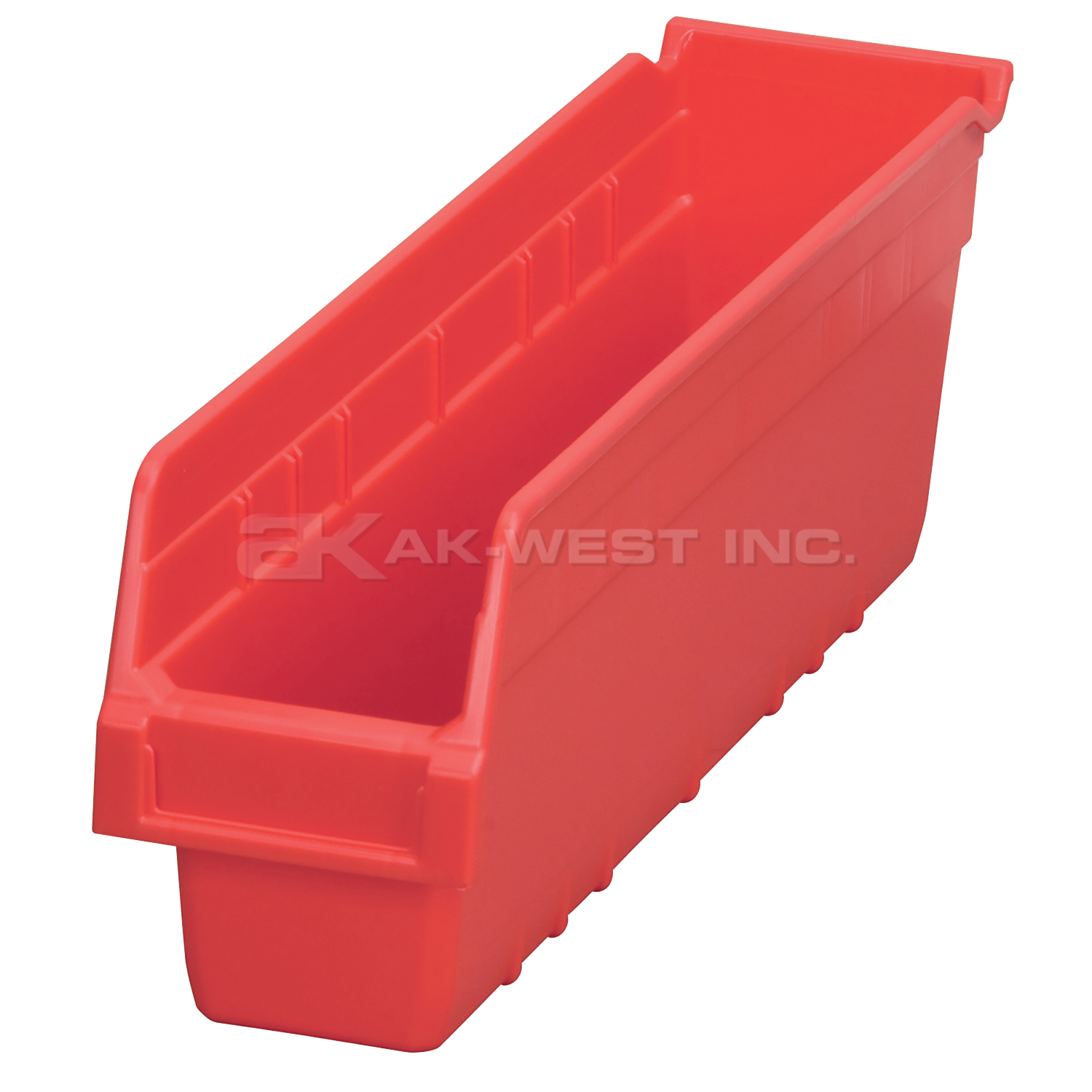 Red, 18" x 4-1/8" x 6" Shelf Bin (8 Per Carton)