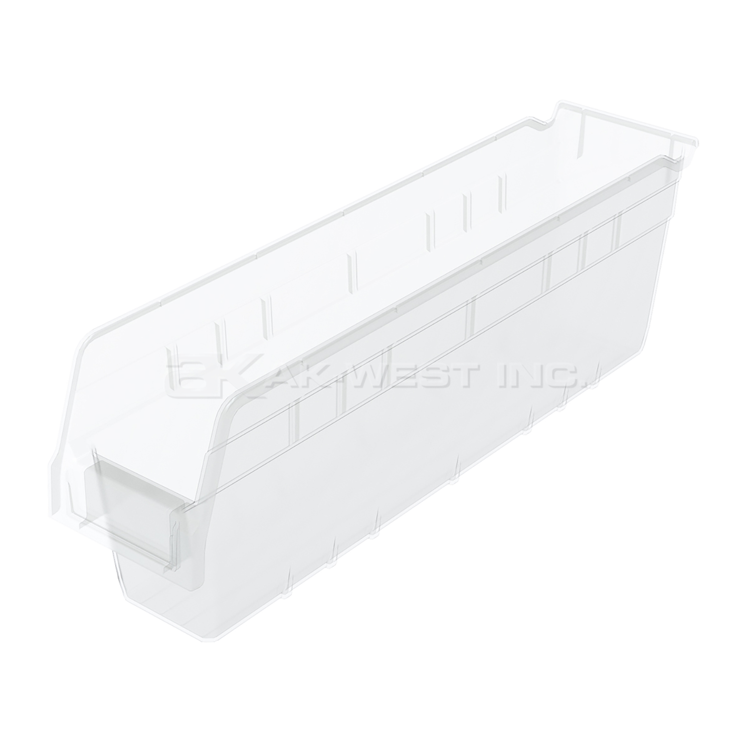 Clear, 18" x 4-1/8" x 6" Shelf Bin (8 Per Carton)