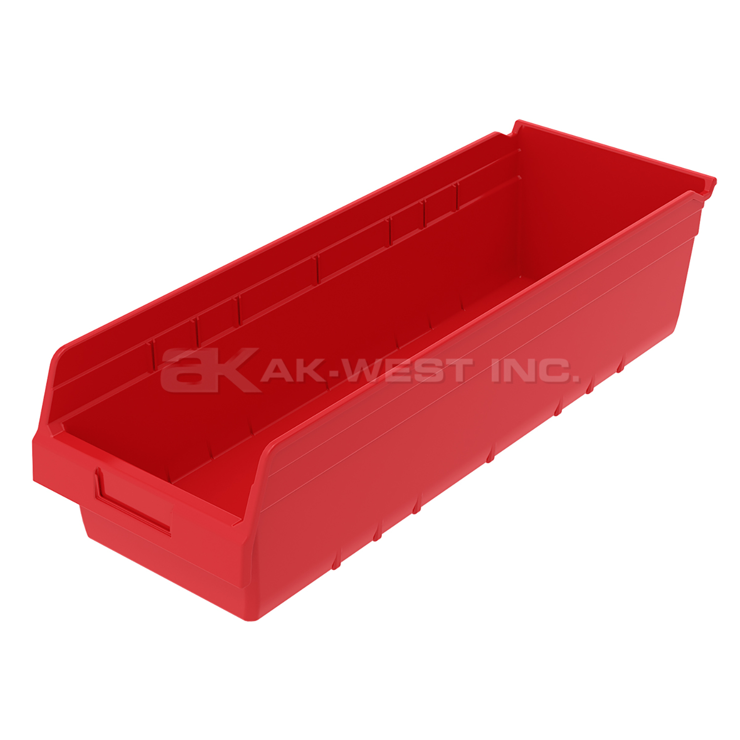 Red, 23-5/8" x 8-3/8" x 6" Shelf Bin (6 Per Carton)