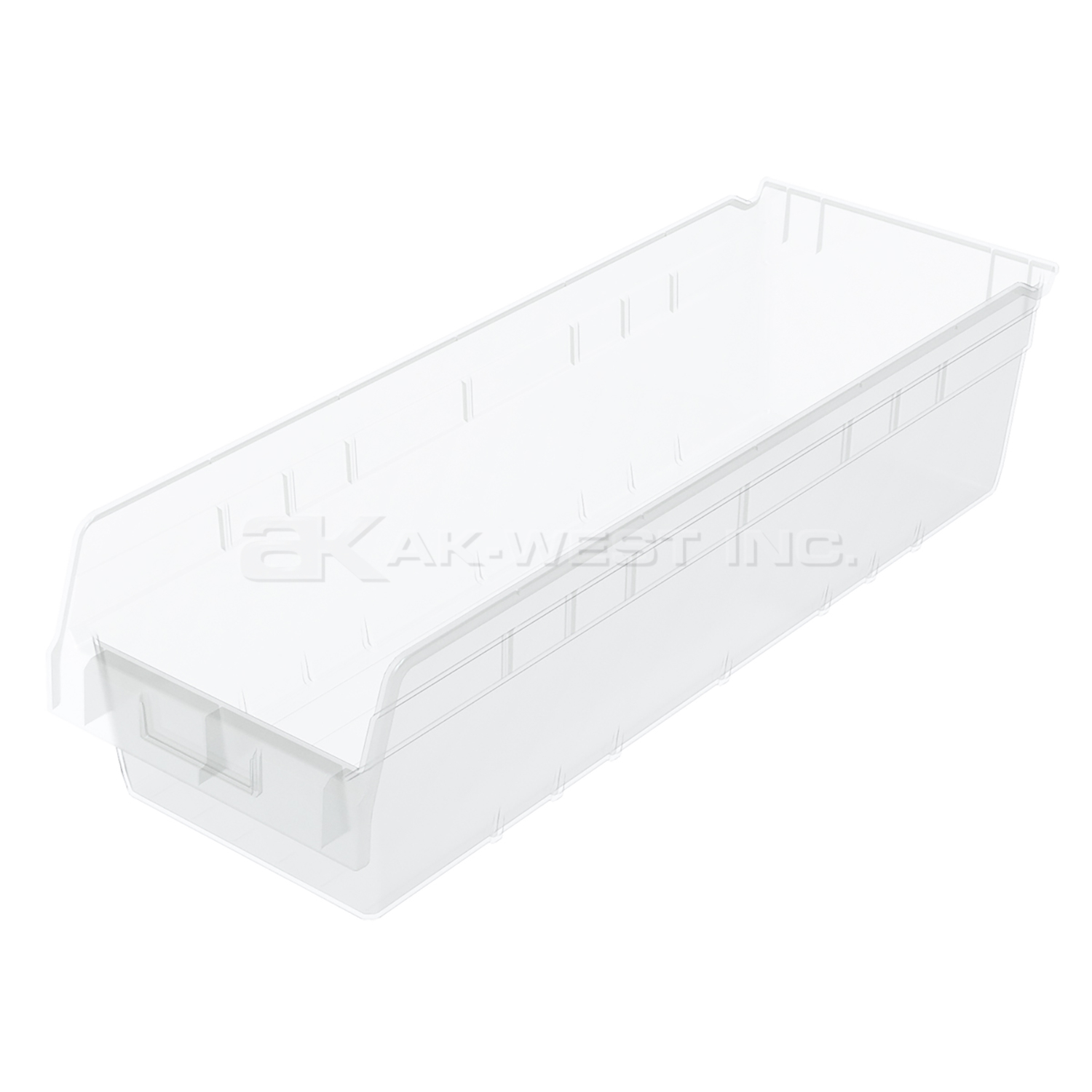 Clear, 23-5/8" x 8-3/8" x 6" Shelf Bin (6 Per Carton)