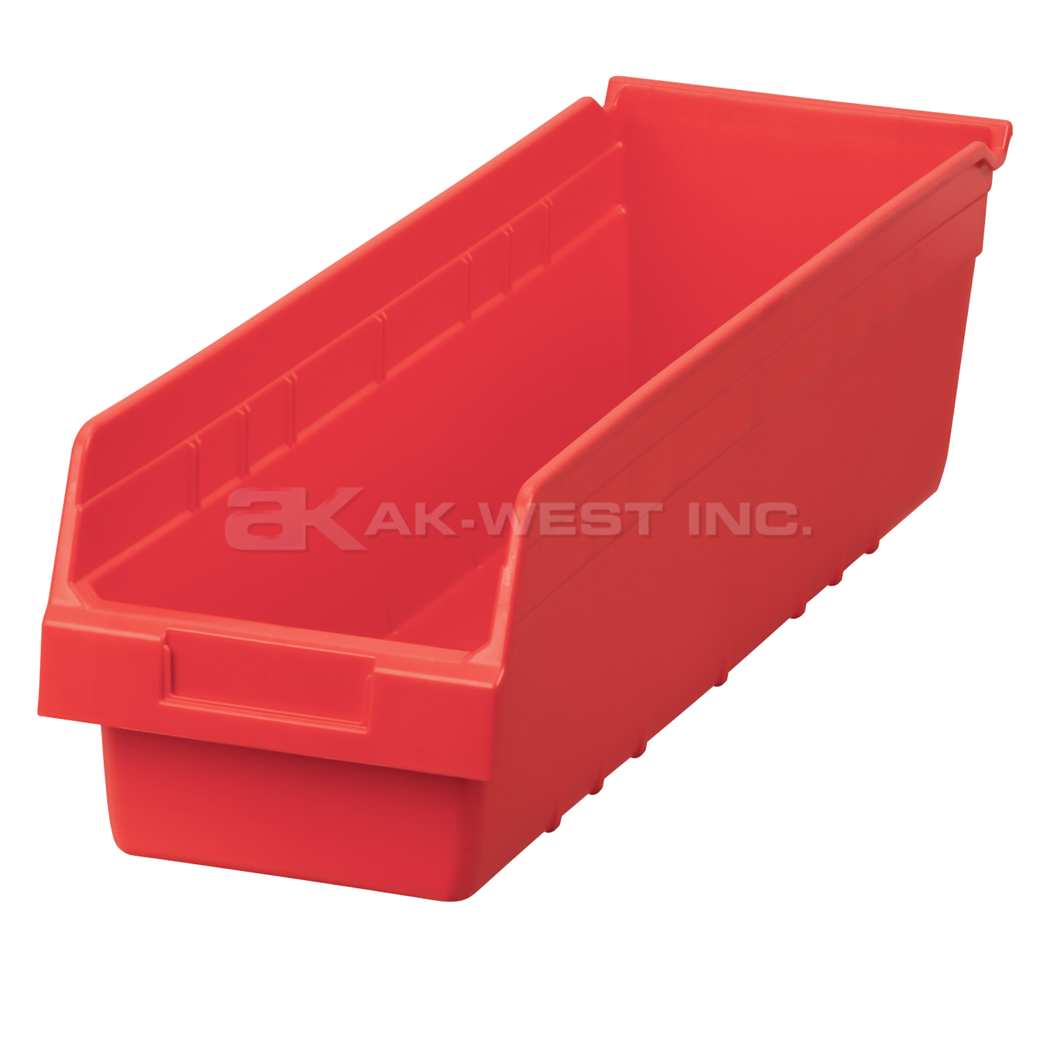 Red, 23-5/8" x 6-5/8" x 6" Shelf Bin (10 Per Carton)