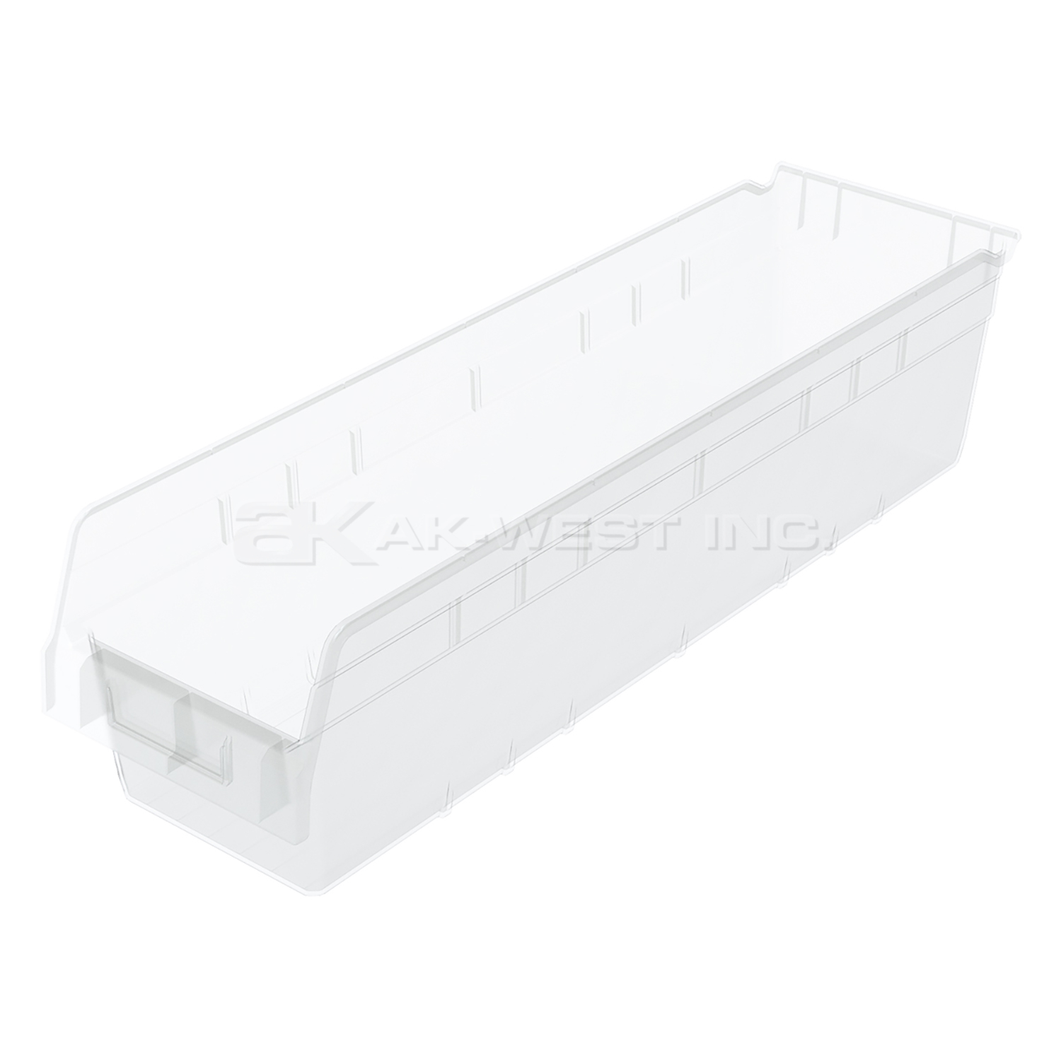 Clear, 23-5/8" x 6-5/8" x 6" Shelf Bin (10 Per Carton)