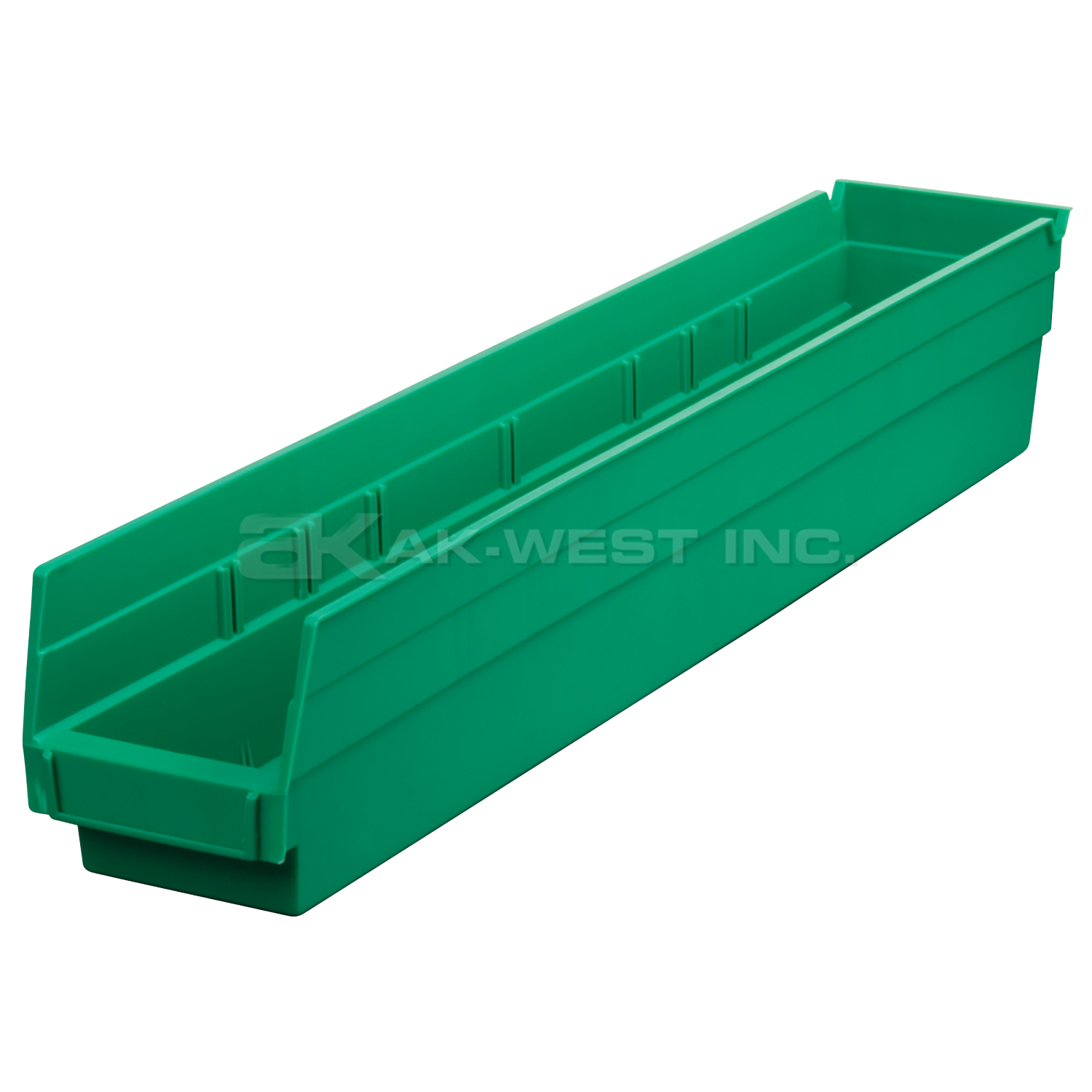 Green, 23-5/8" x 4-1/8" x 4" Shelf Bin (12 Per Carton)