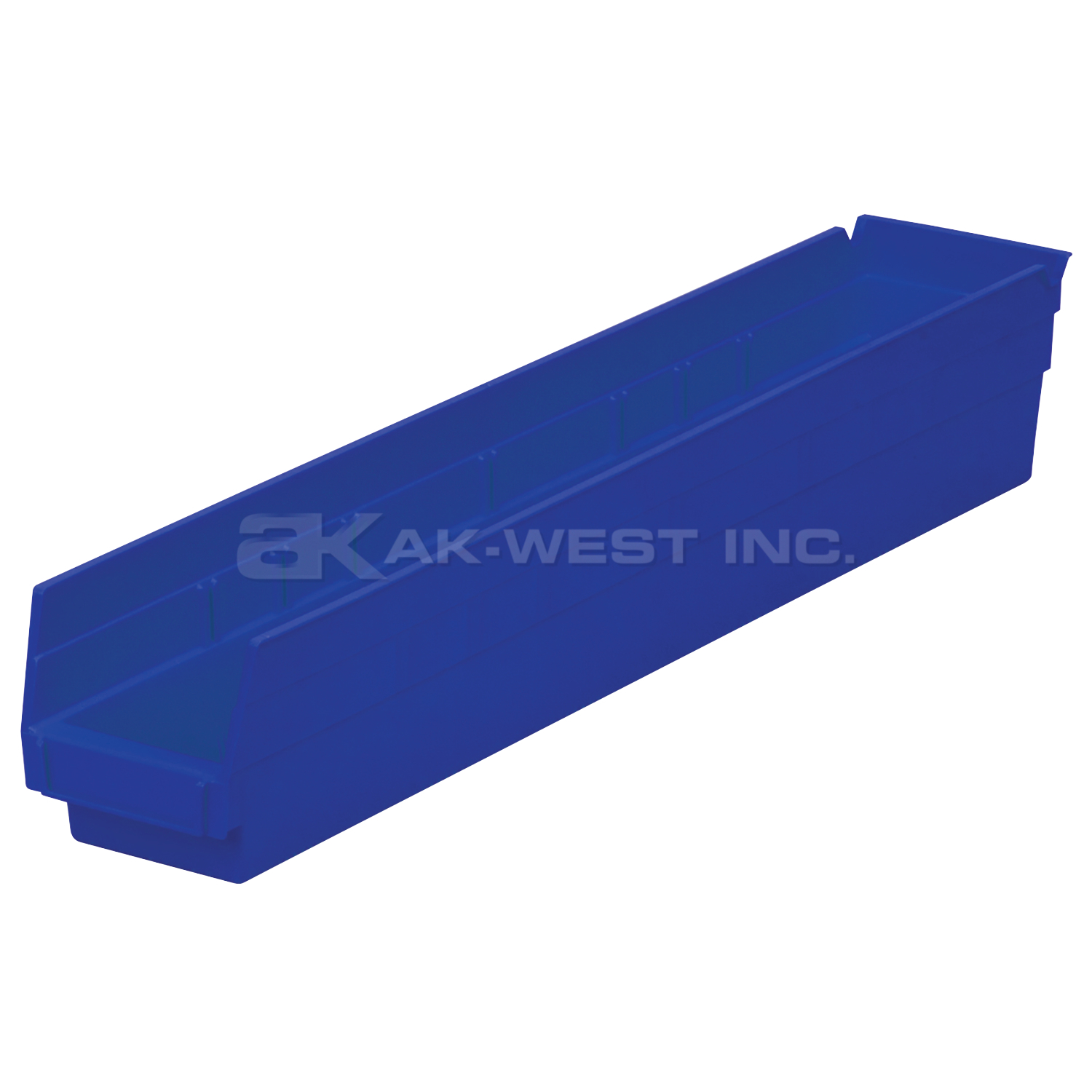 Blue, 23-5/8" x 4-1/8" x 4" Shelf Bin (12 Per Carton)