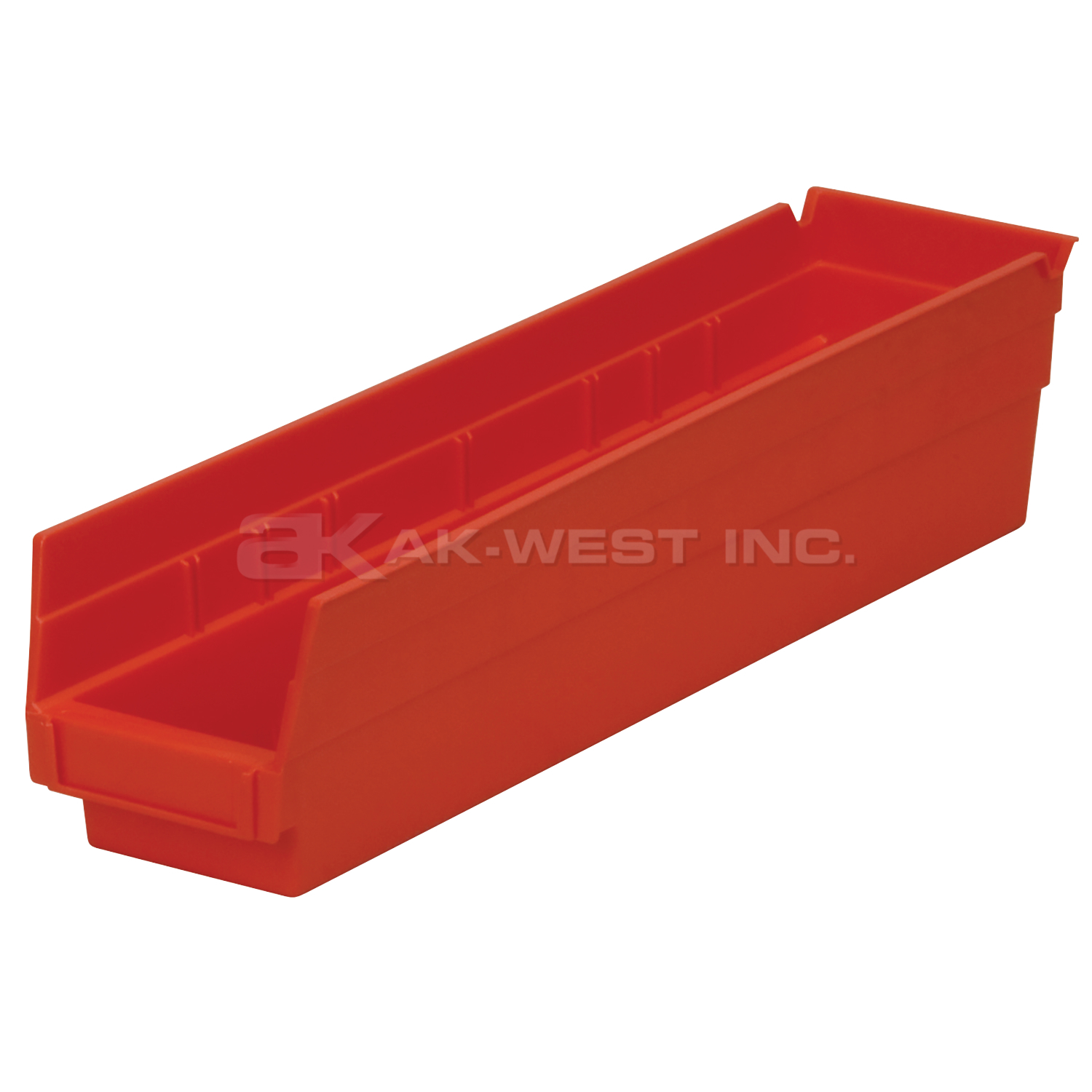 Red, 17-7/8" x 4-1/8" x 4" Shelf Bin (12 Per Carton)