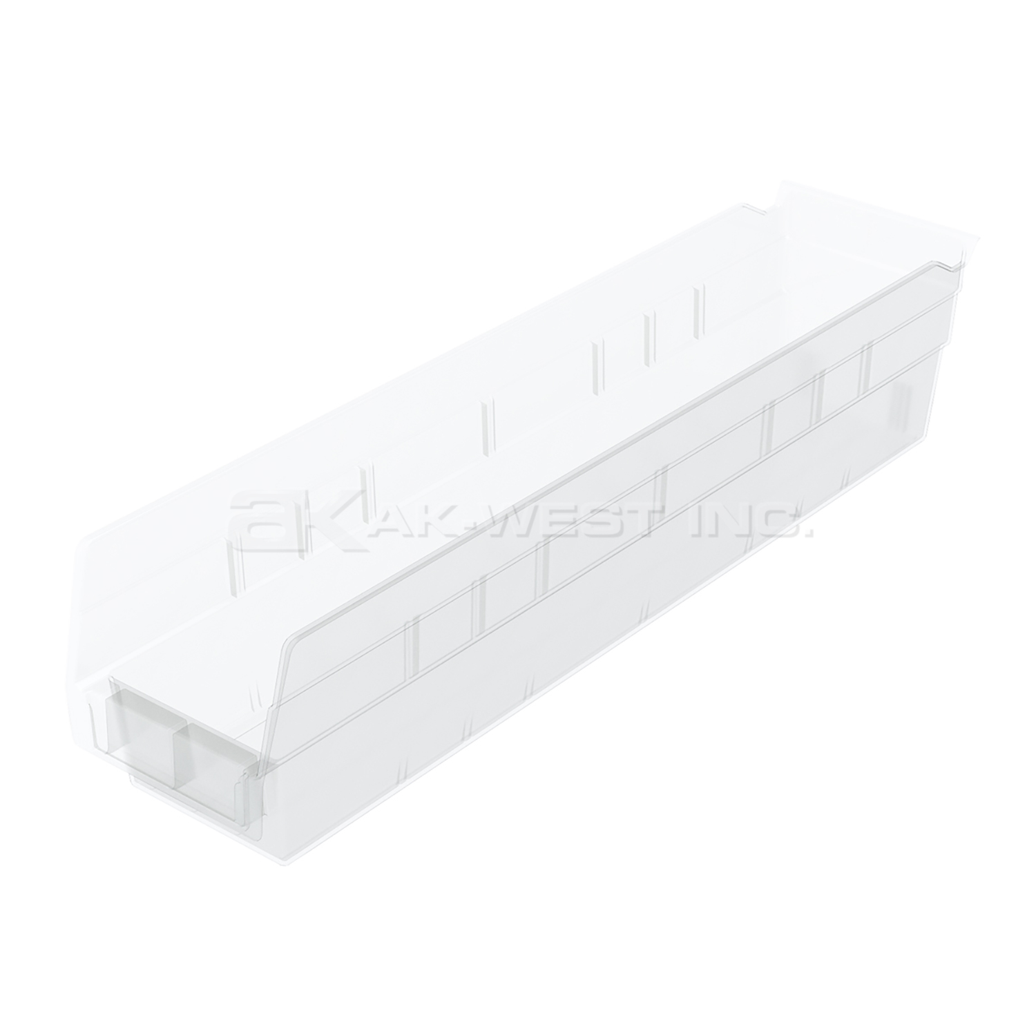 Clear, 17-7/8" x 4-1/8" x 4" Shelf Bin (12 Per Carton)