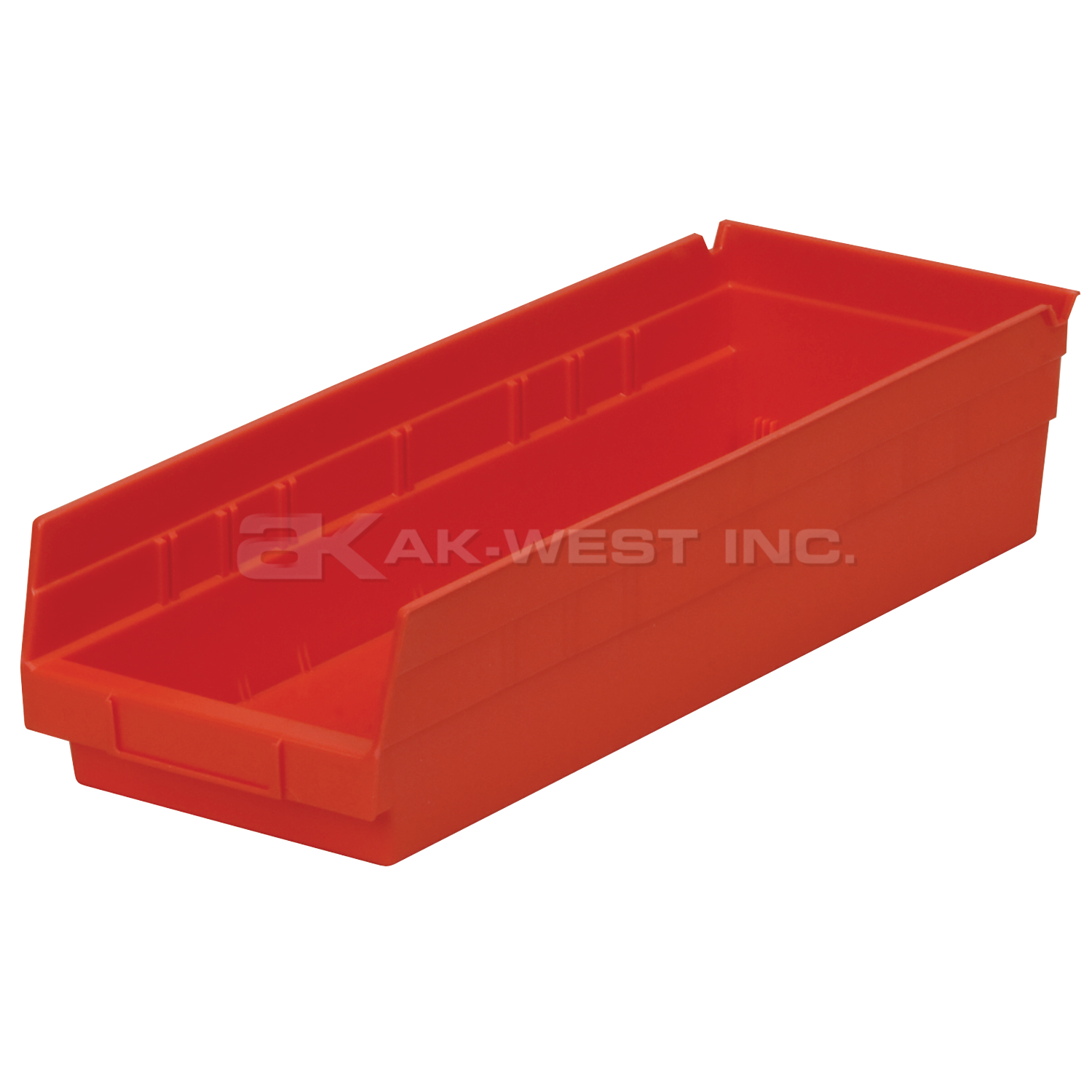 Red, 17-7/8" x 6-5/8" x 4" Shelf Bin (12 Per Carton)