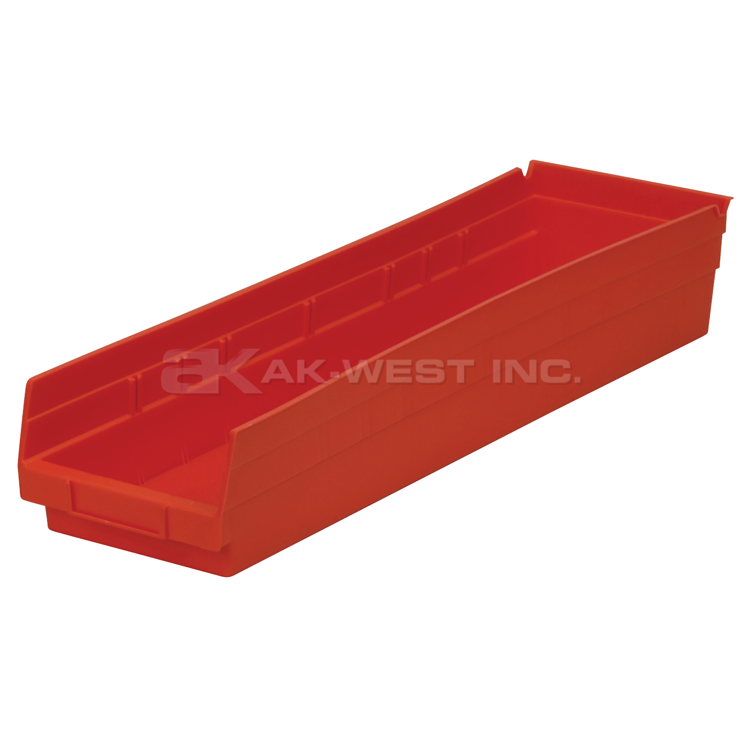 Red, 23-5/8" x 6-5/8" x 4" Shelf Bin (6 Per Carton)