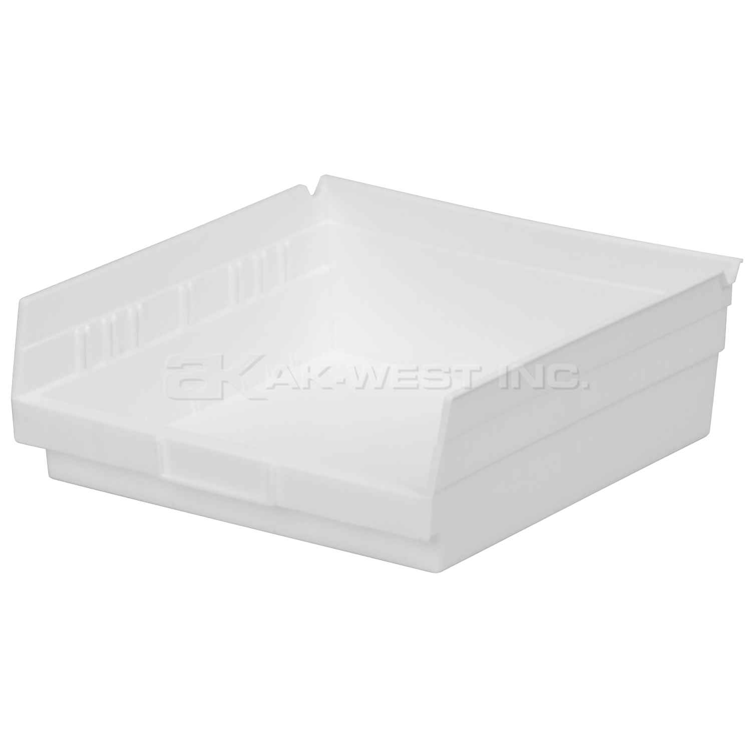 White, 11-5/8" x 11-1/8" x 4" Shelf Bin (12 Per Carton)