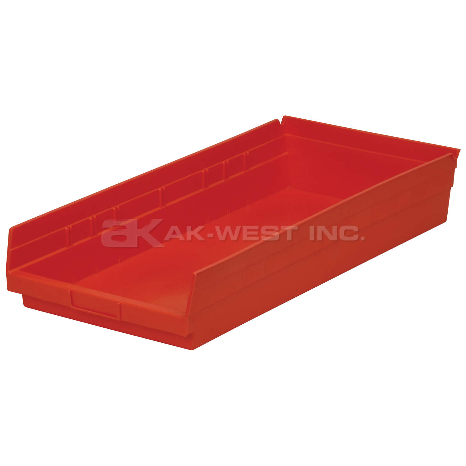 Red, 23-5/8" x 11-1/8" x 4" Shelf Bin (6 Per Carton)