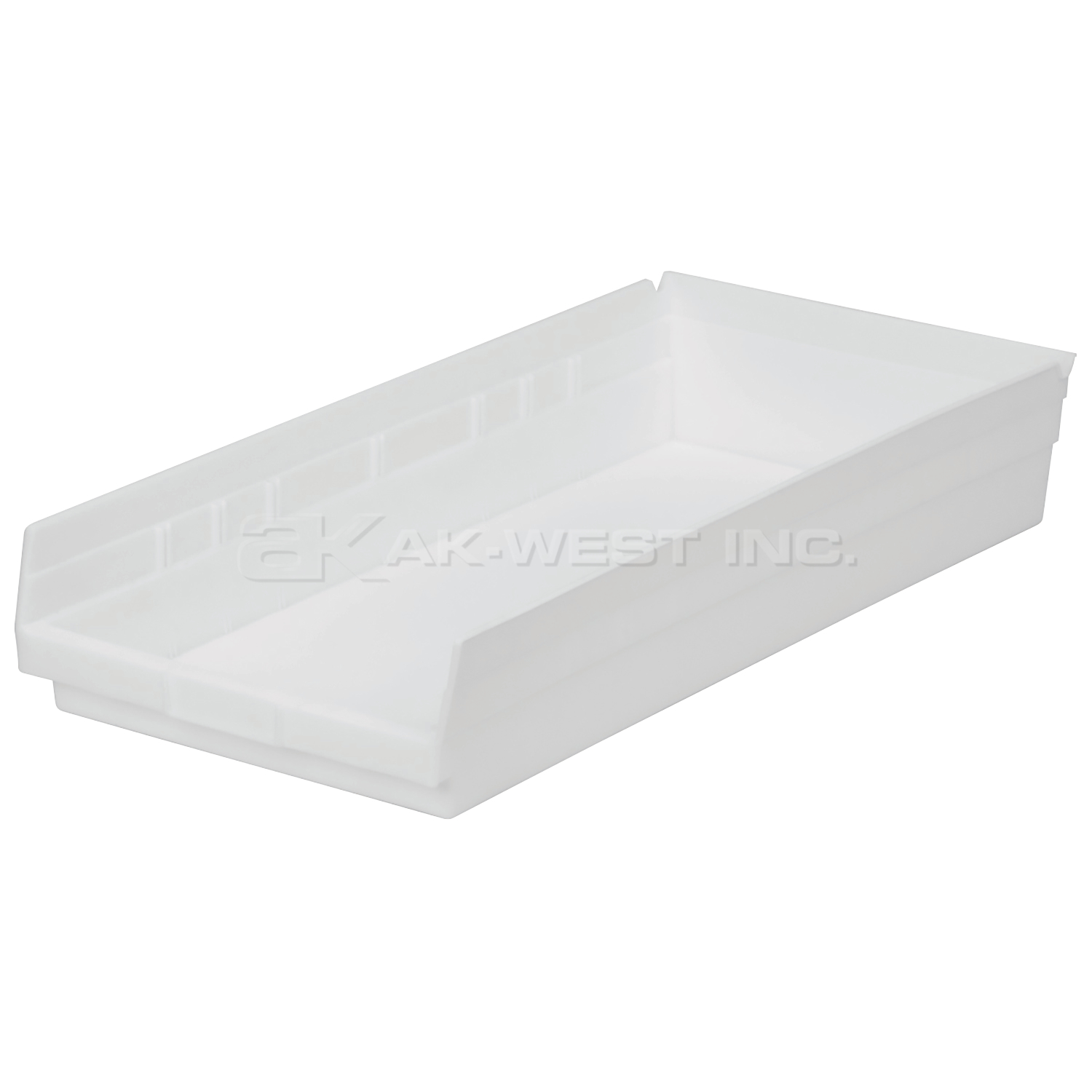 White, 23-5/8" x 11-1/8" x 4" Shelf Bin (6 Per Carton)