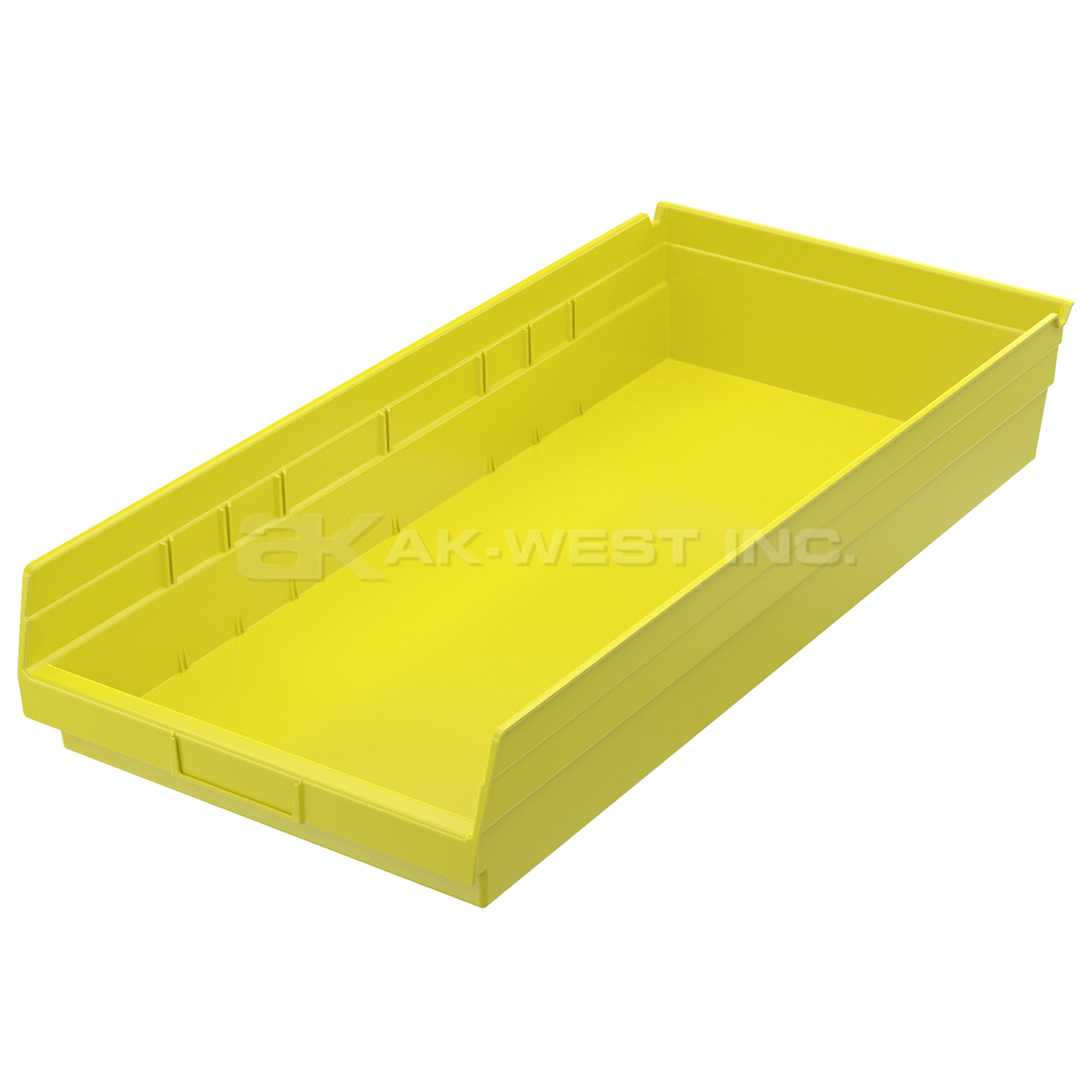 Yellow, 23-5/8" x 11-1/8" x 4" Shelf Bin (6 Per Carton)