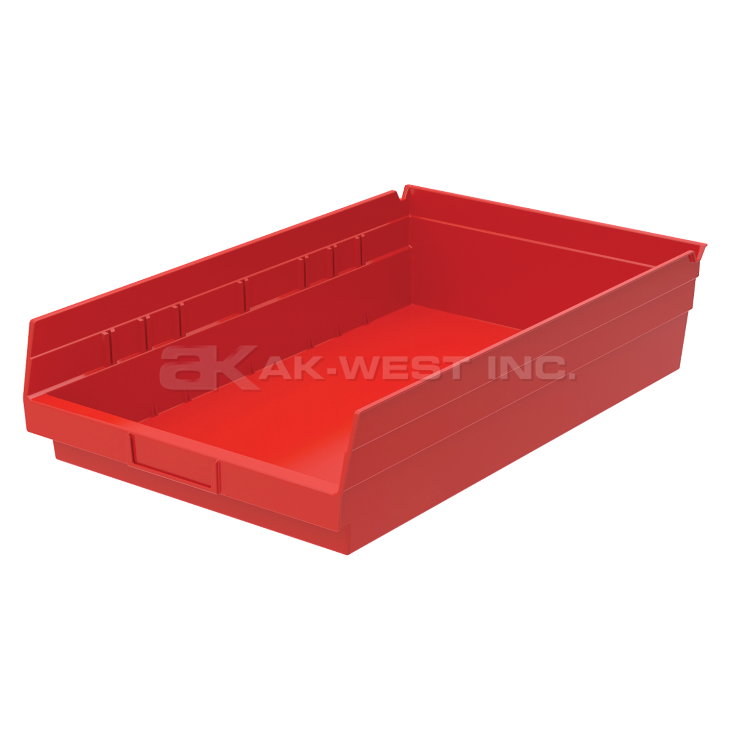 Red, 17-7/8" x 11-1/8" x 4" Shelf Bin (12 Per Carton)