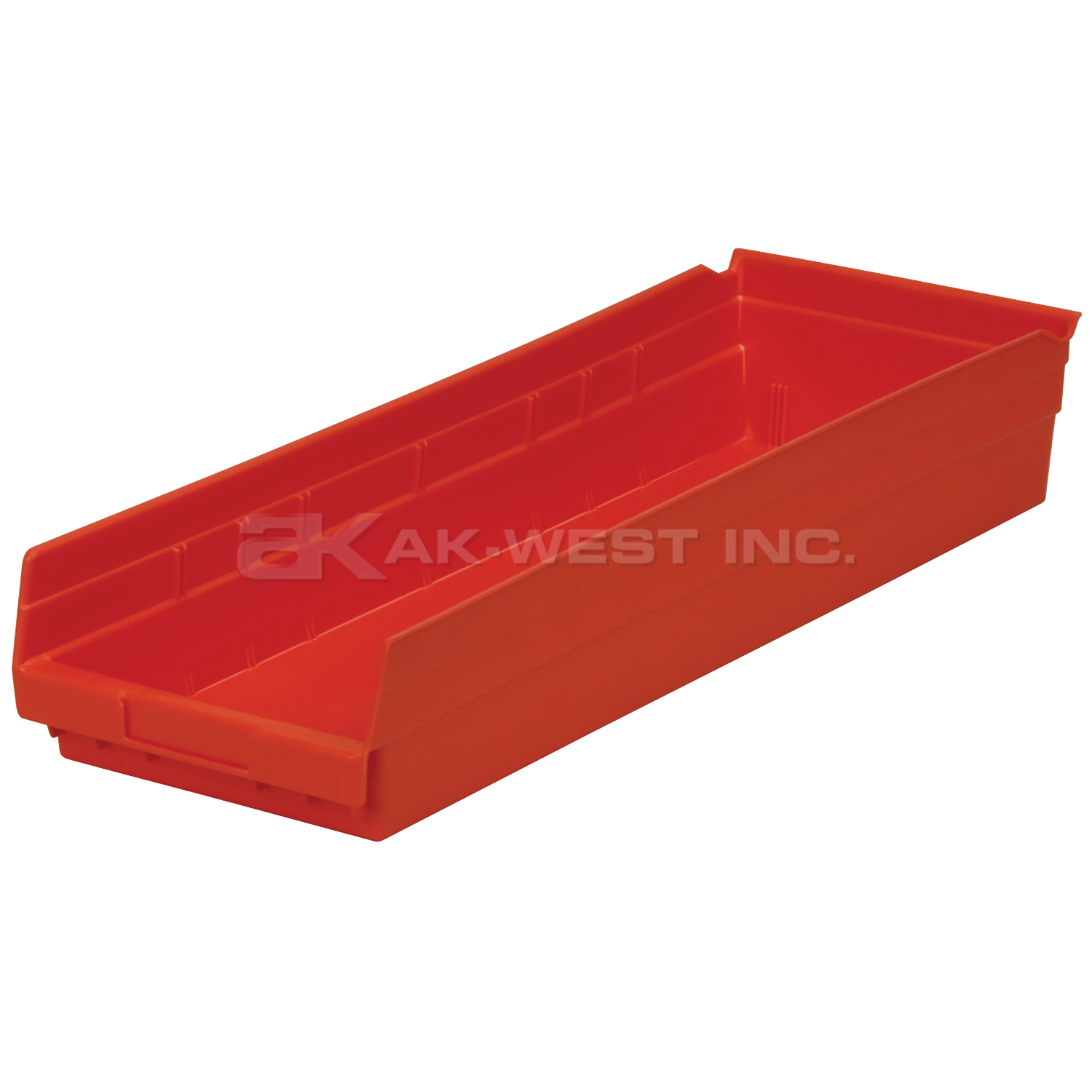 Red, 23-5/8" x 8-3/8" x 4" Shelf Bin (6 Per Carton)