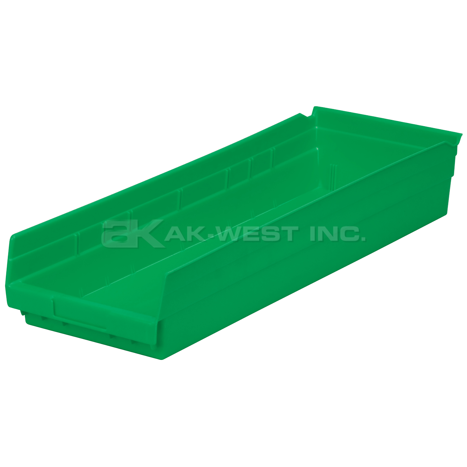 Green, 23-5/8" x 8-3/8" x 4" Shelf Bin (6 Per Carton)