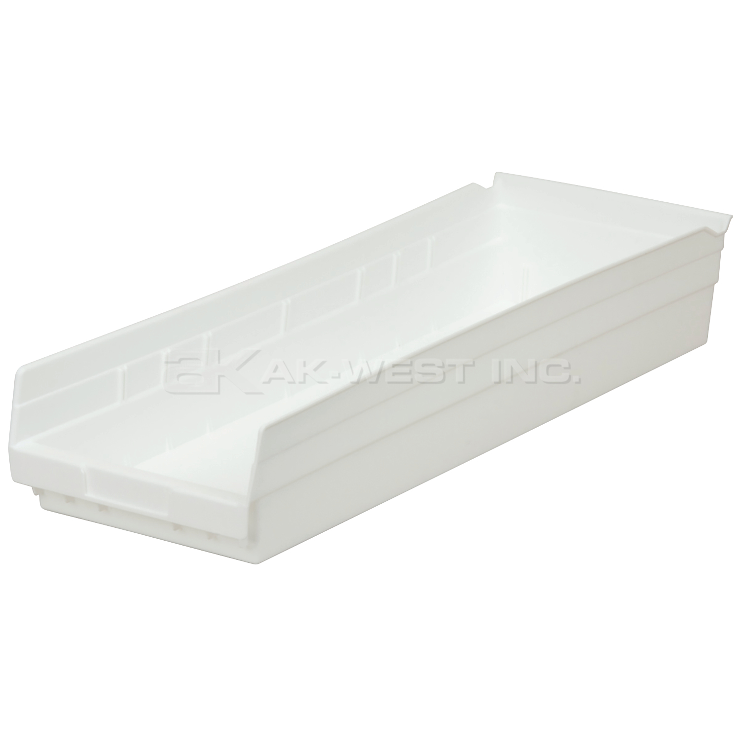 White, 23-5/8" x 8-3/8" x 4" Shelf Bin (6 Per Carton)