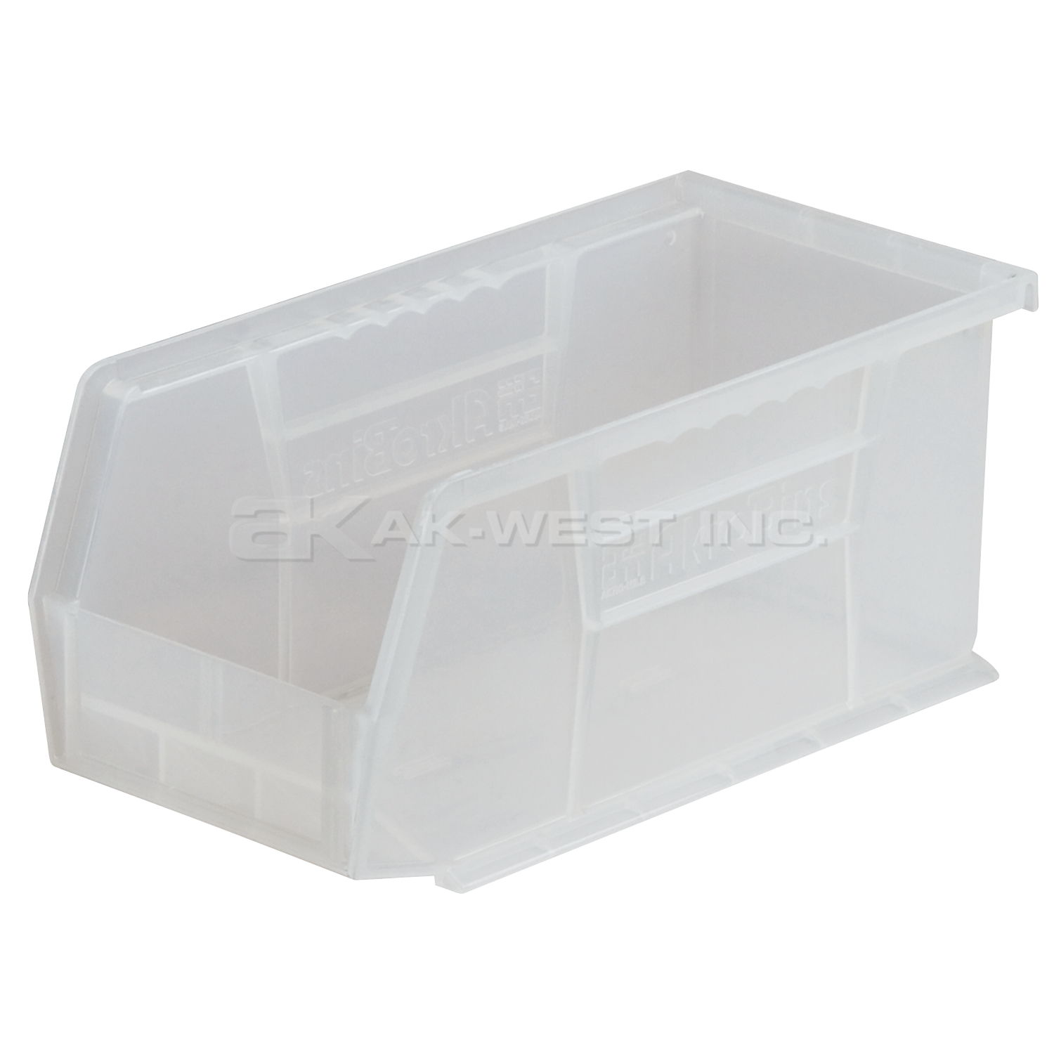 Clear, 10-7/8" x 5-1/2" x 5" Hanging and Stacking Bin (12 Per Carton)