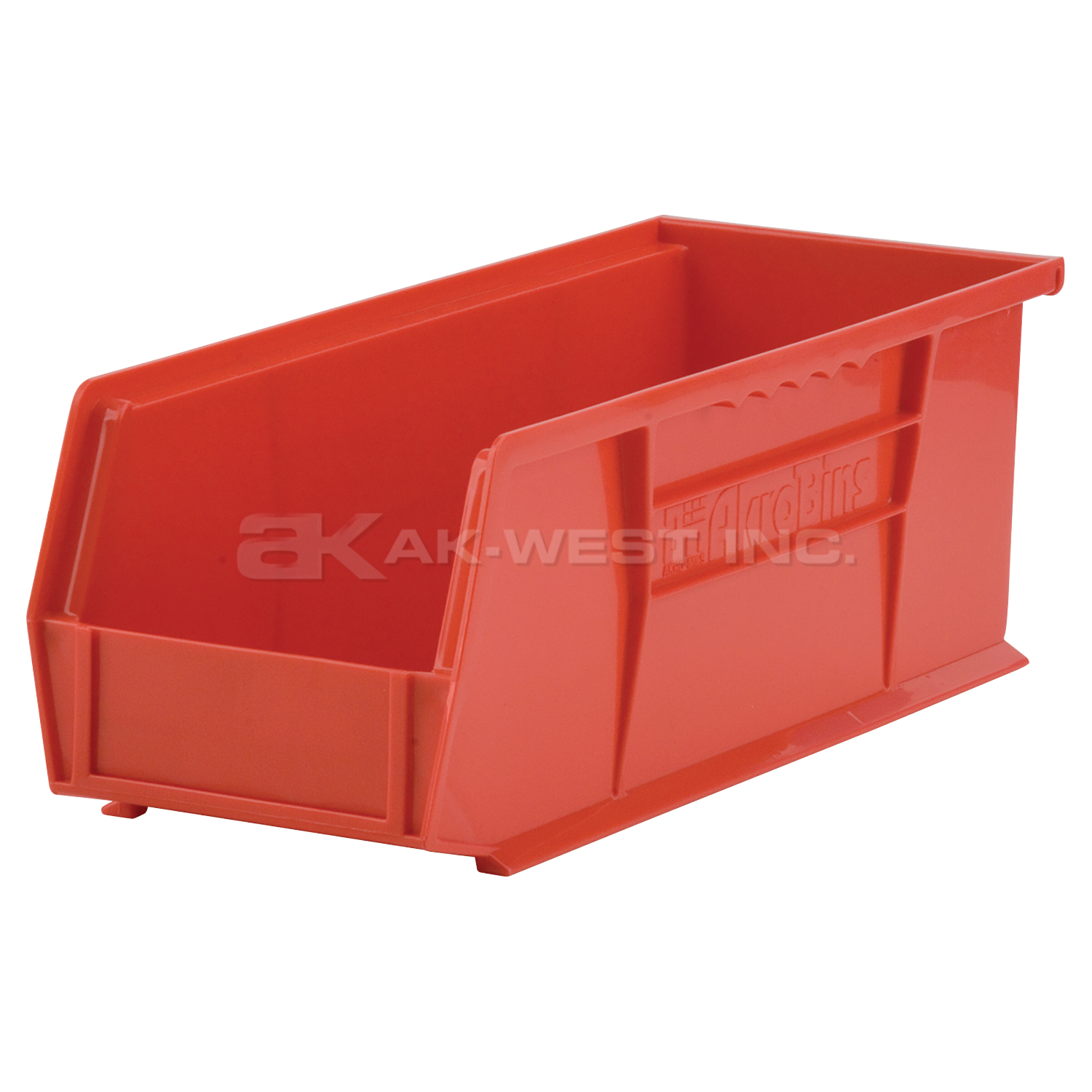 Red, 14-3/4" x 5-1/2" x 5" Hanging and Stacking Bin (12 Per Carton)