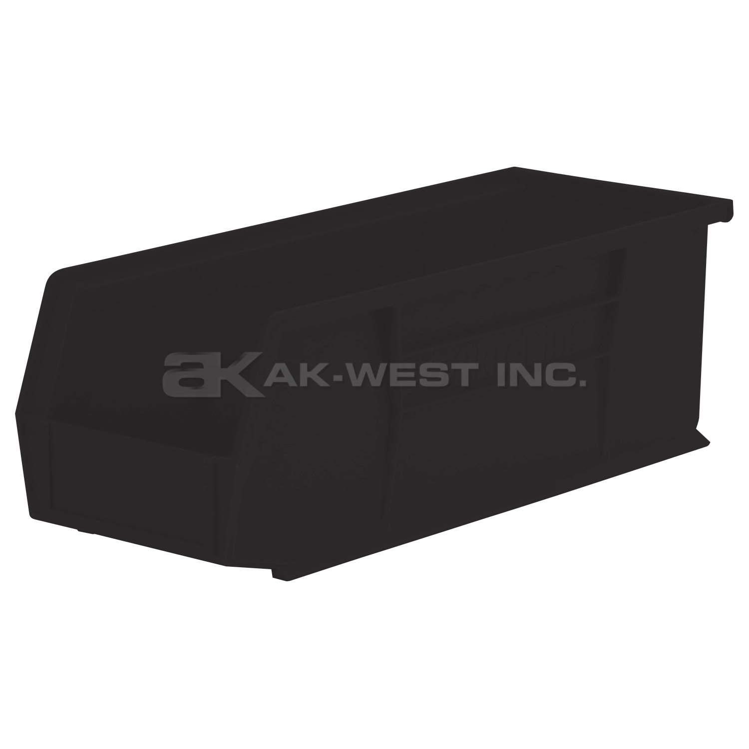 Black, 14-3/4" x 5-1/2" x 5" Hanging and Stacking Bin (12 Per Carton)