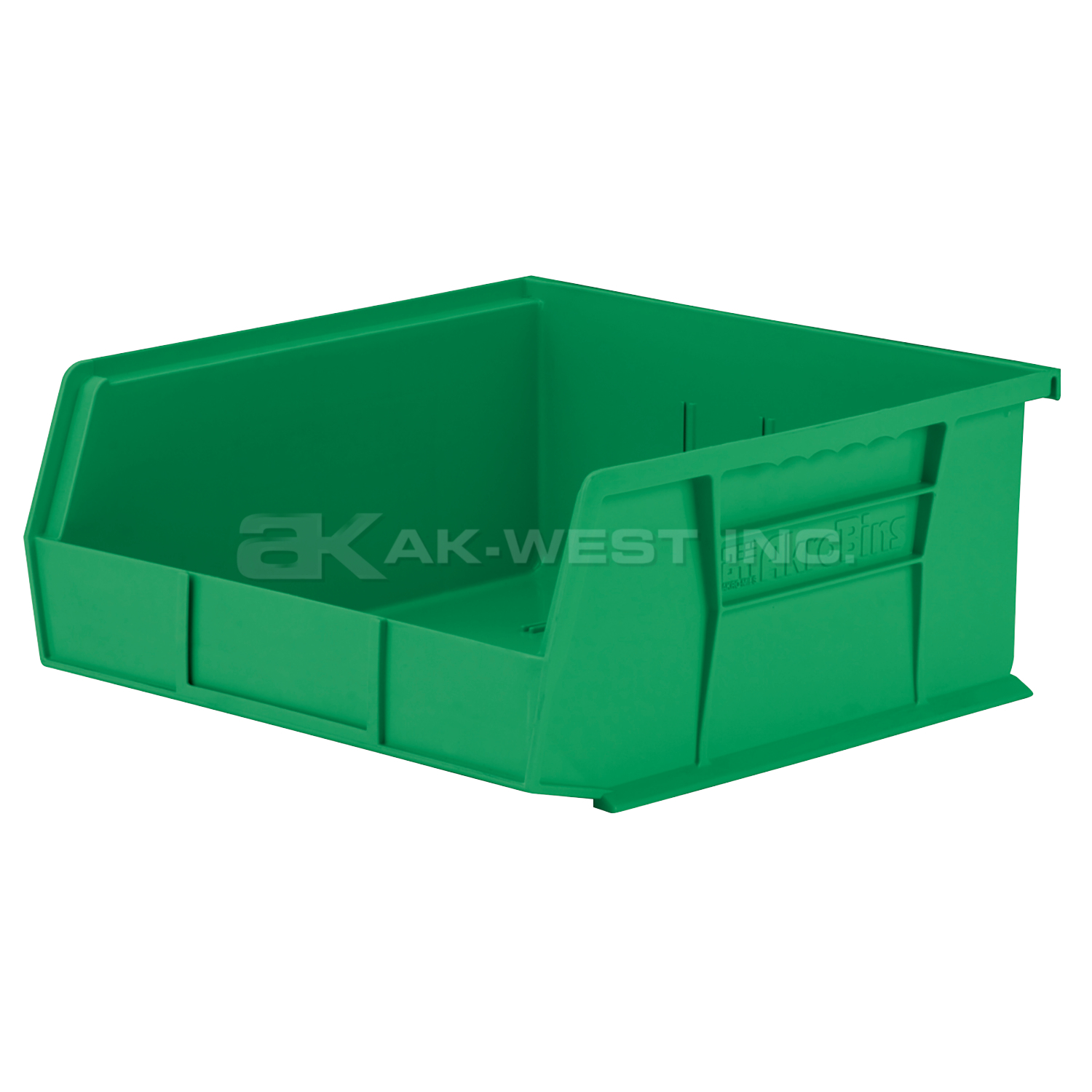 Green, 10-7/8" x 11" x 5" Hanging and Stacking Bin (6 Per Carton)