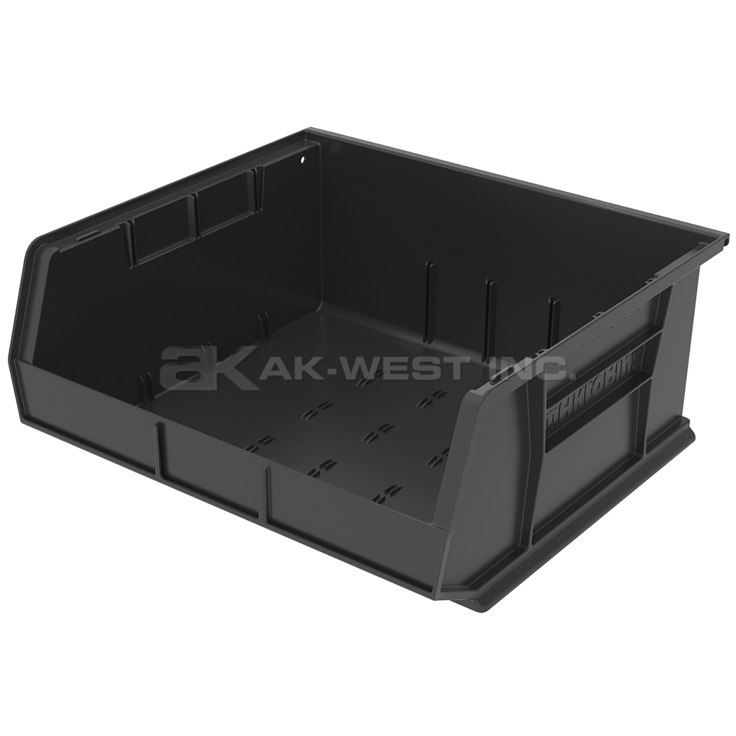 Black, 14-3/4" x 16-1/2" x 7" Hanging and Stacking Bin (6 Per Carton)