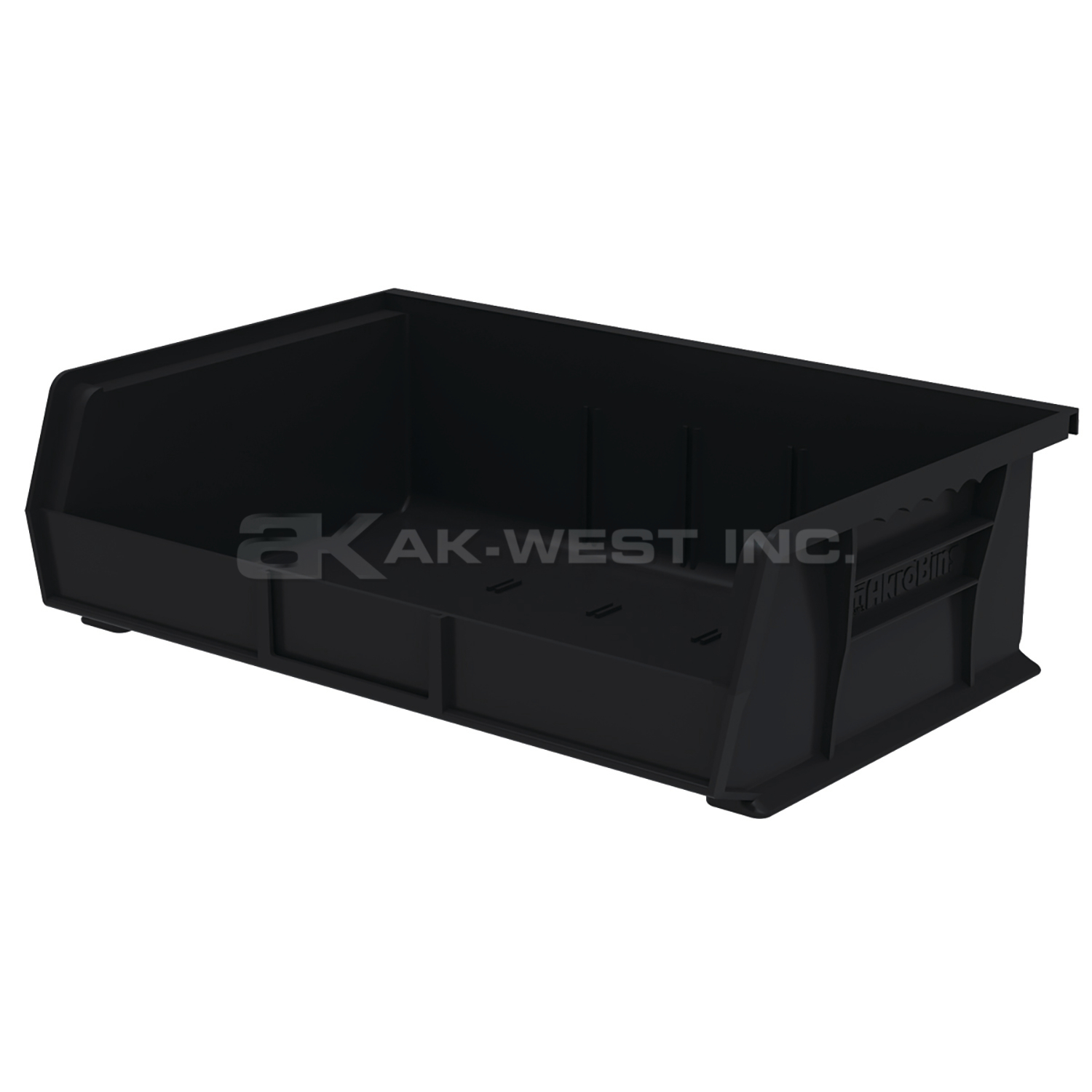 Black, 10-7/8" x 16-1/2" x 5" Hanging and Stacking Bin (6 Per Carton)