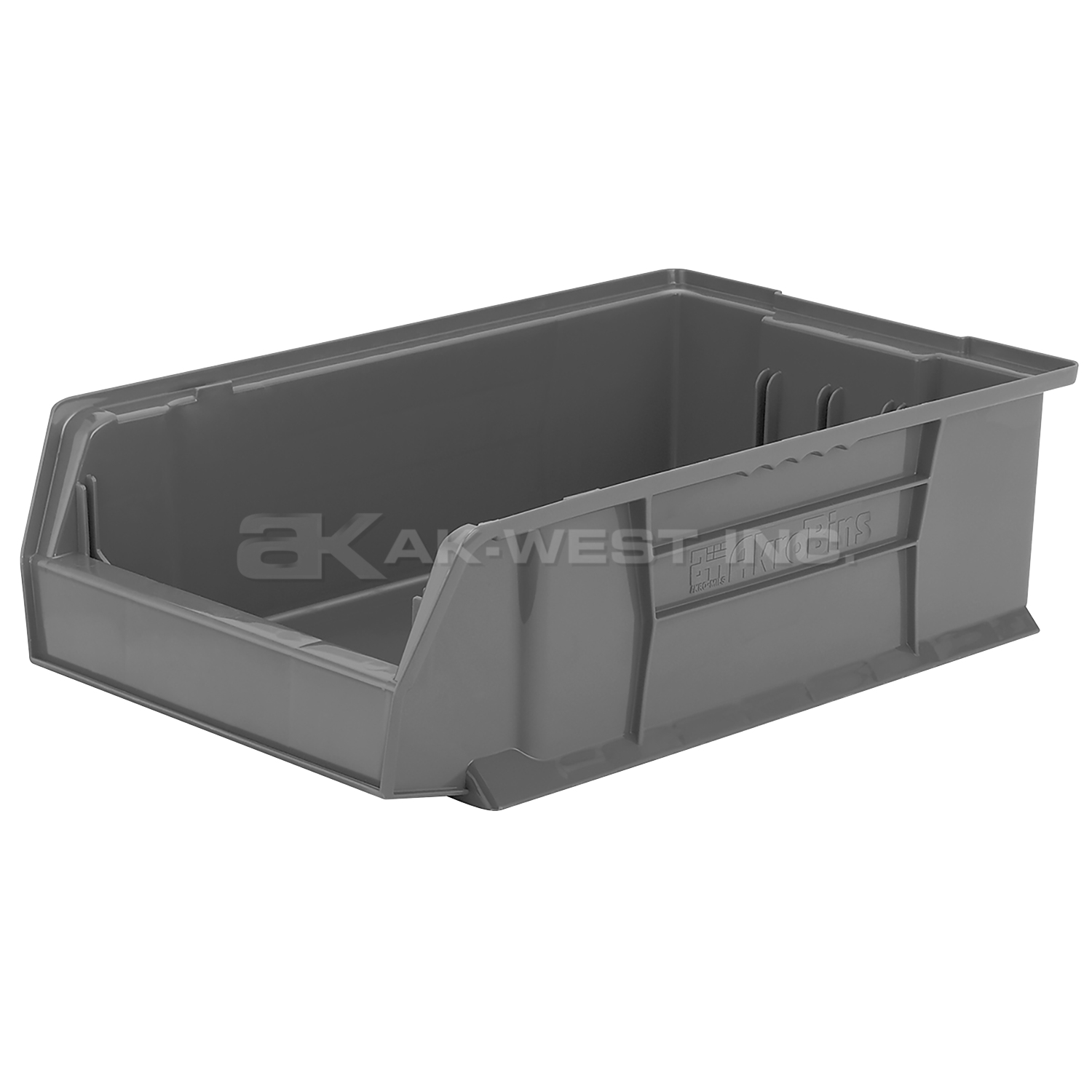 Grey, 20" x 12-1/8" x 6" Stacking Shelf Bin (4 Per Carton)