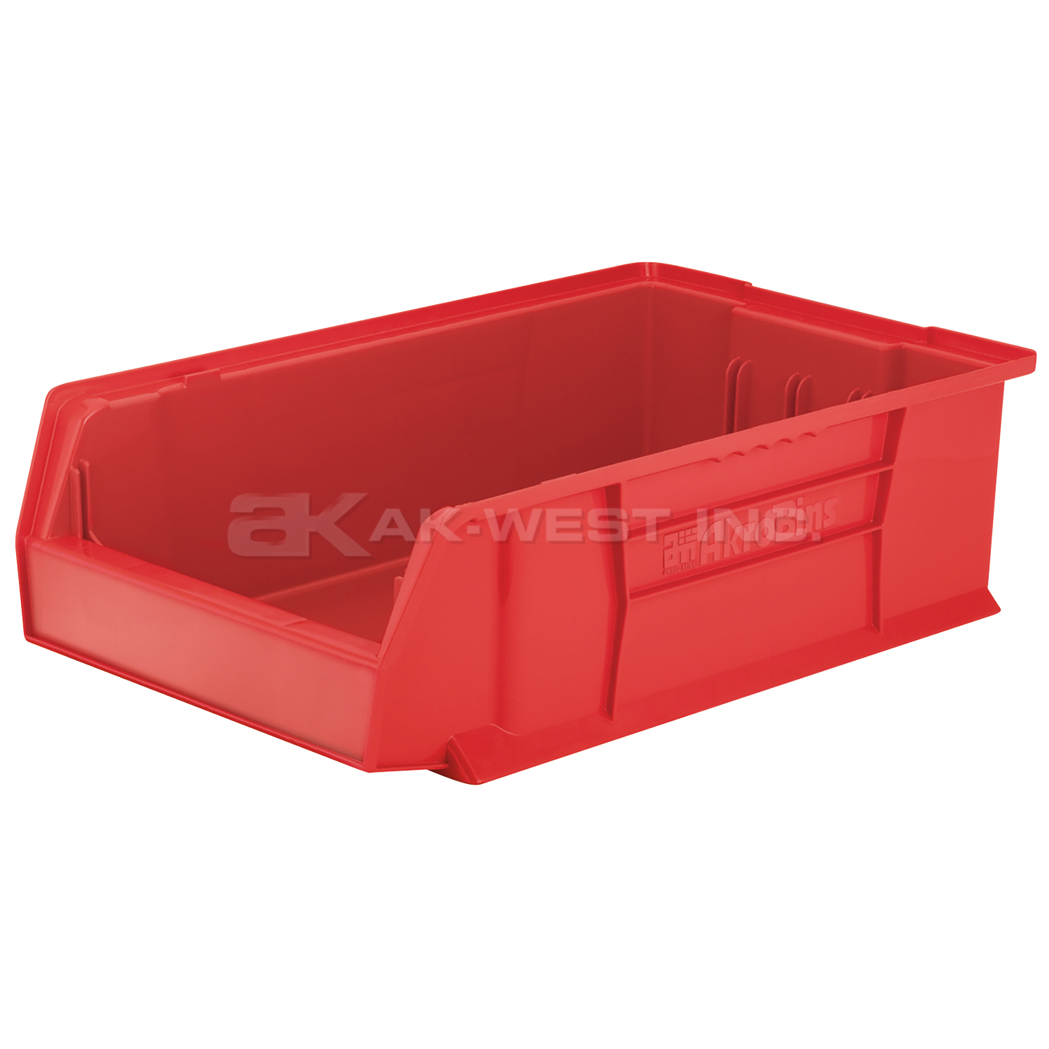 Red, 20" x 12-1/8" x 6" Stacking Shelf Bin (4 Per Carton)