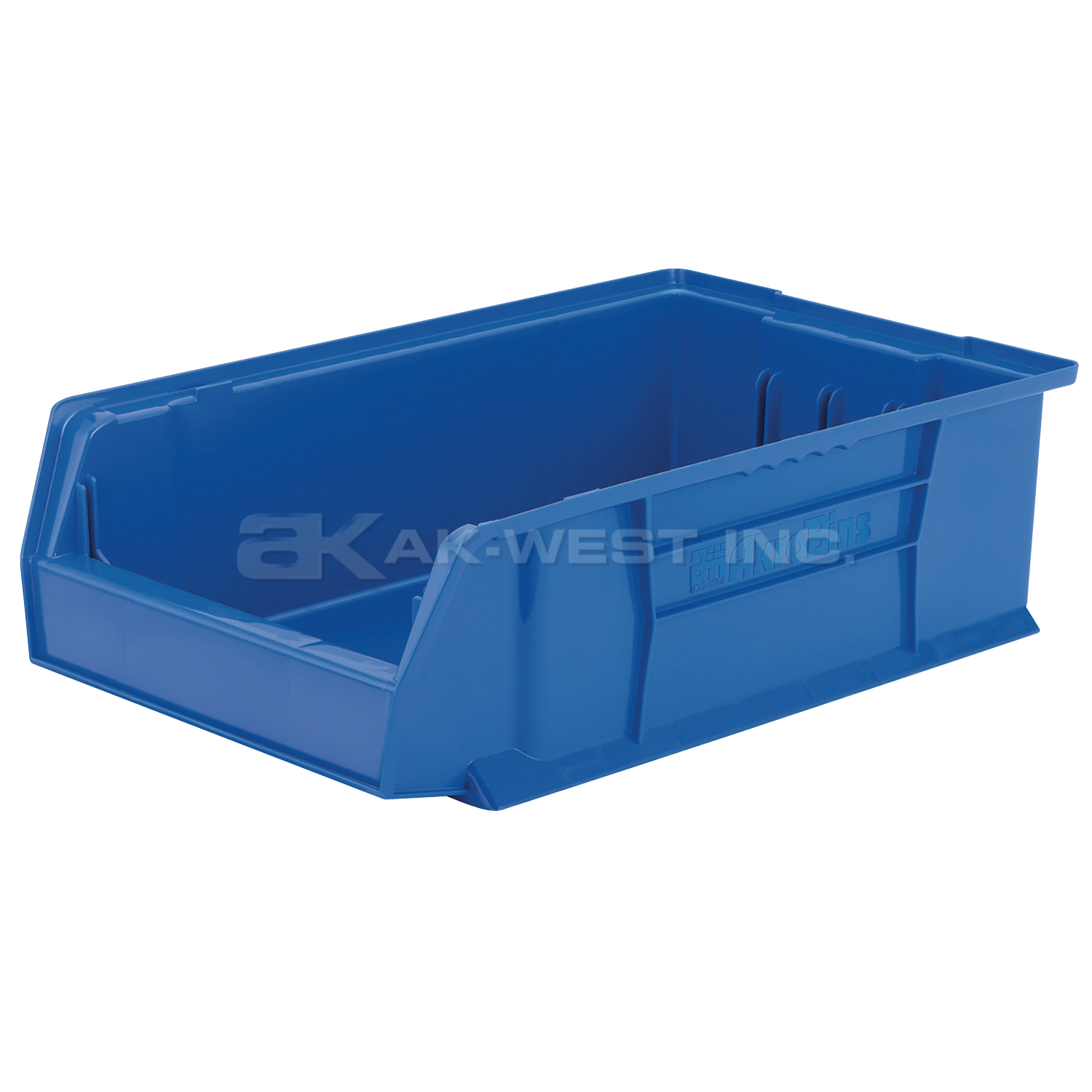 Blue, 20" x 12-1/8" x 6" Stacking Shelf Bin (4 Per Carton)