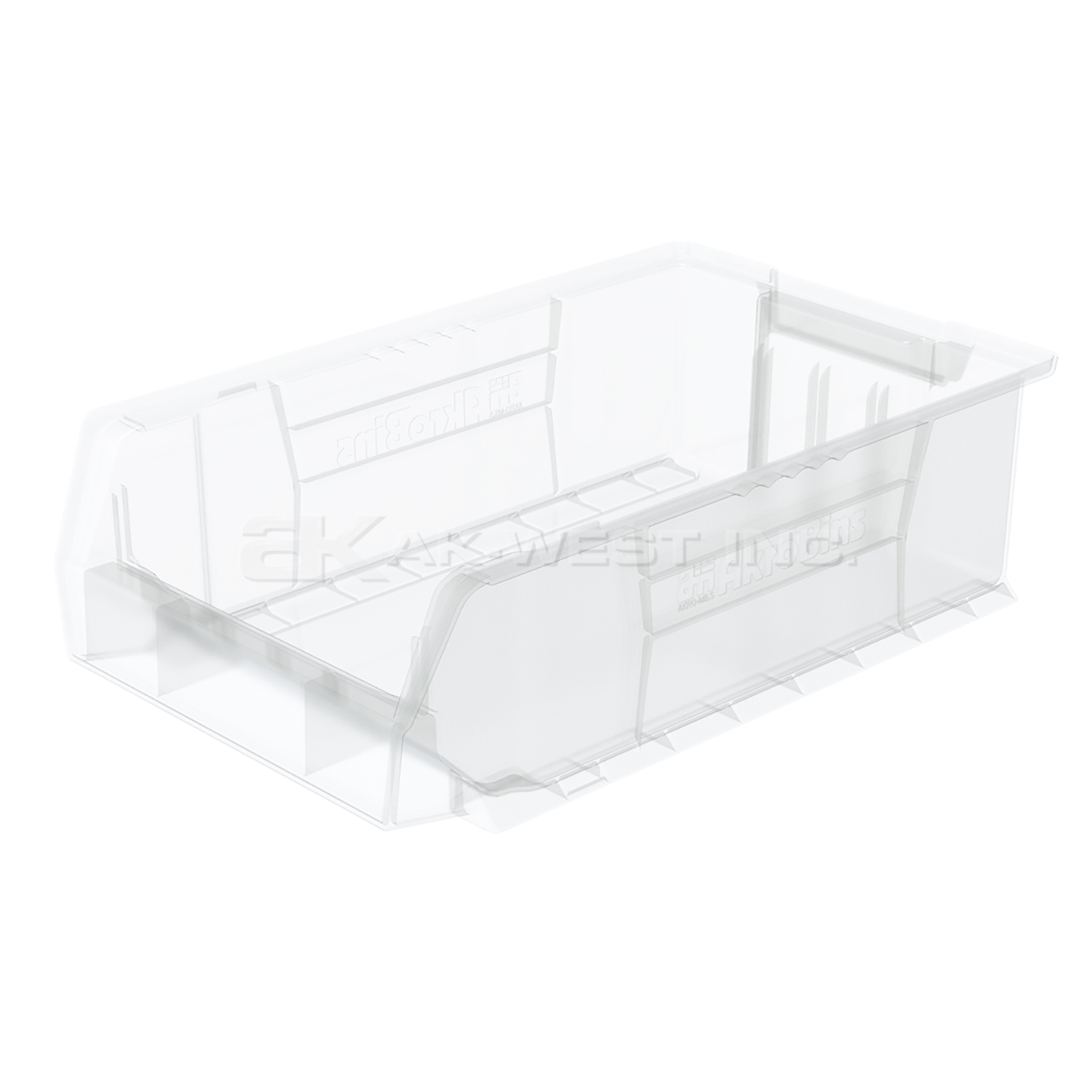 Clear, 20" x 12-1/8" x 6" Stacking Shelf Bin (4 Per Carton)