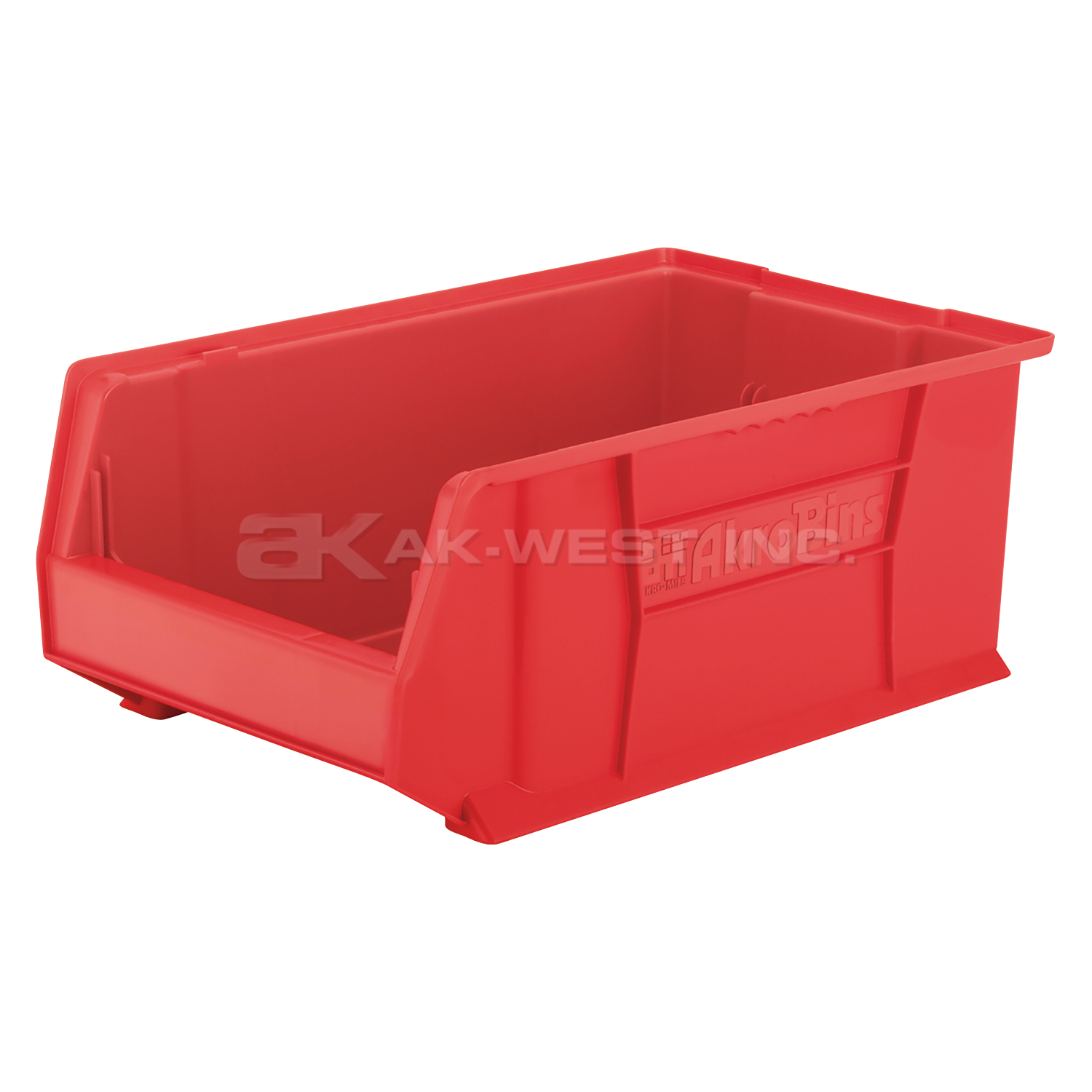 Red, 20" x 12-1/8" x 8" Stacking Shelf Bin (3 Per Carton)
