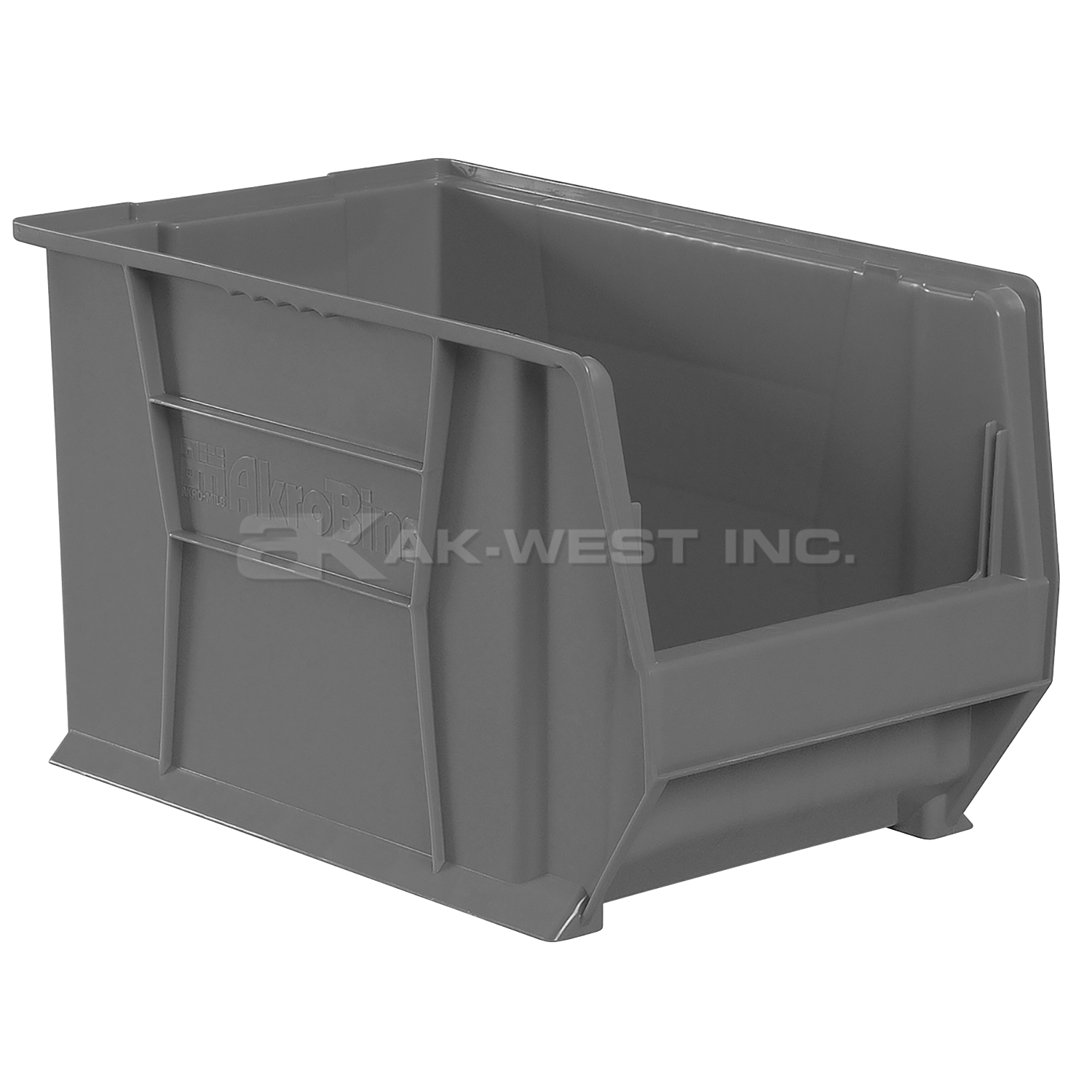 Grey, 20" x 12-1/8" x 12" Stacking Shelf Bin (2 Per Carton)