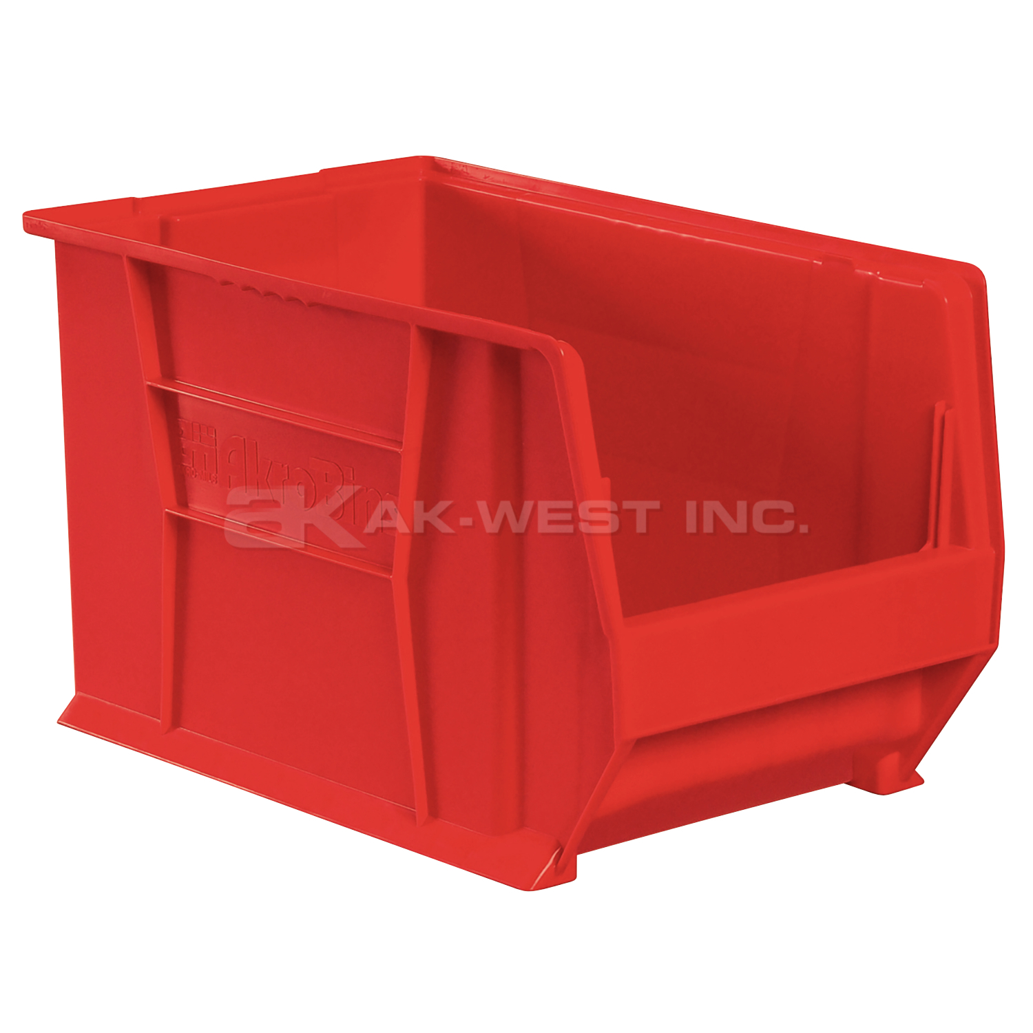 Red, 20" x 12-1/8" x 12" Stacking Shelf Bin (2 Per Carton)